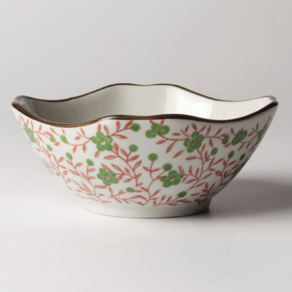 Schale 'Blüte', rot-grün, Ø 11,5 cm, H 5 cmac