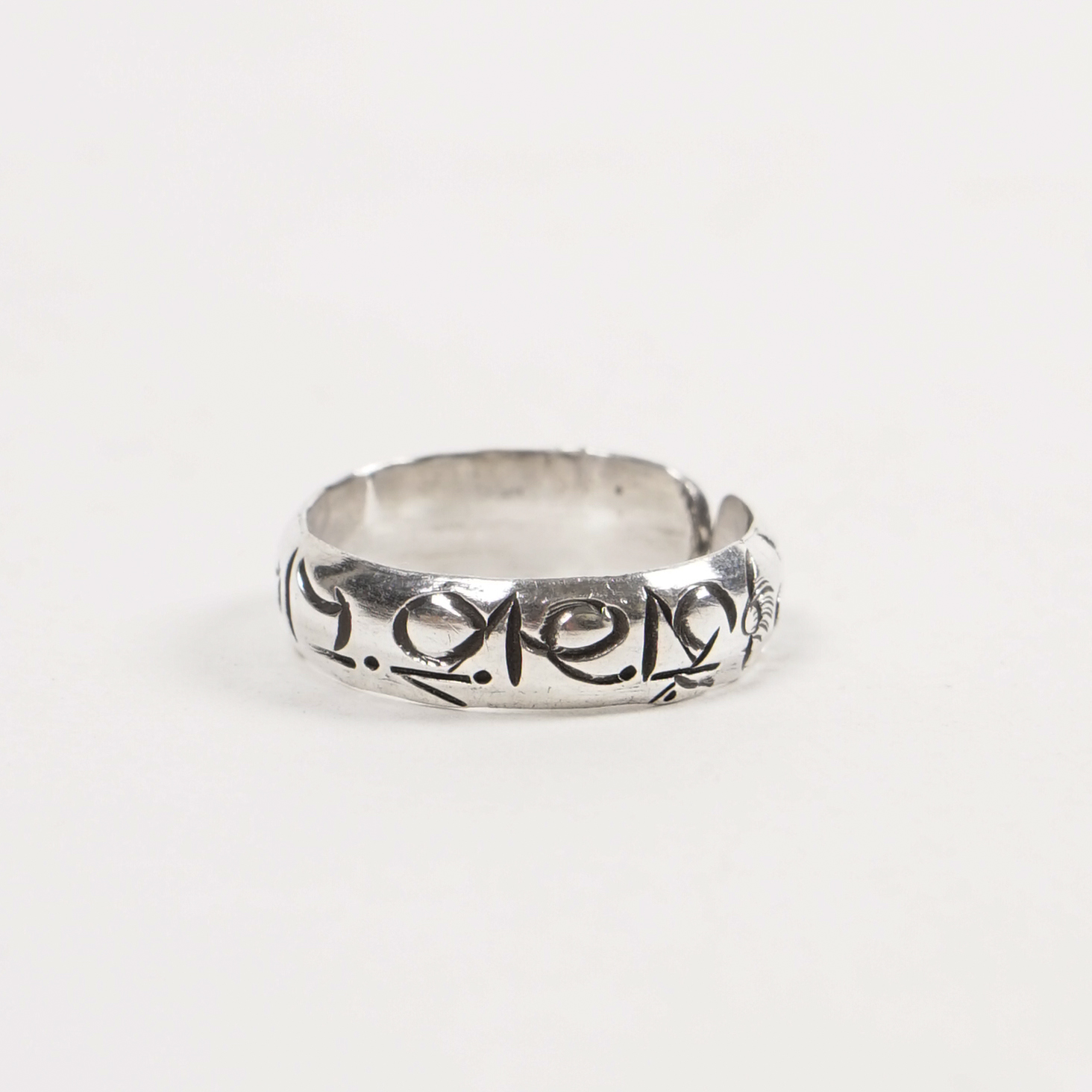 Silberring "Om mani padme hum", aus echtem 925er Silber
