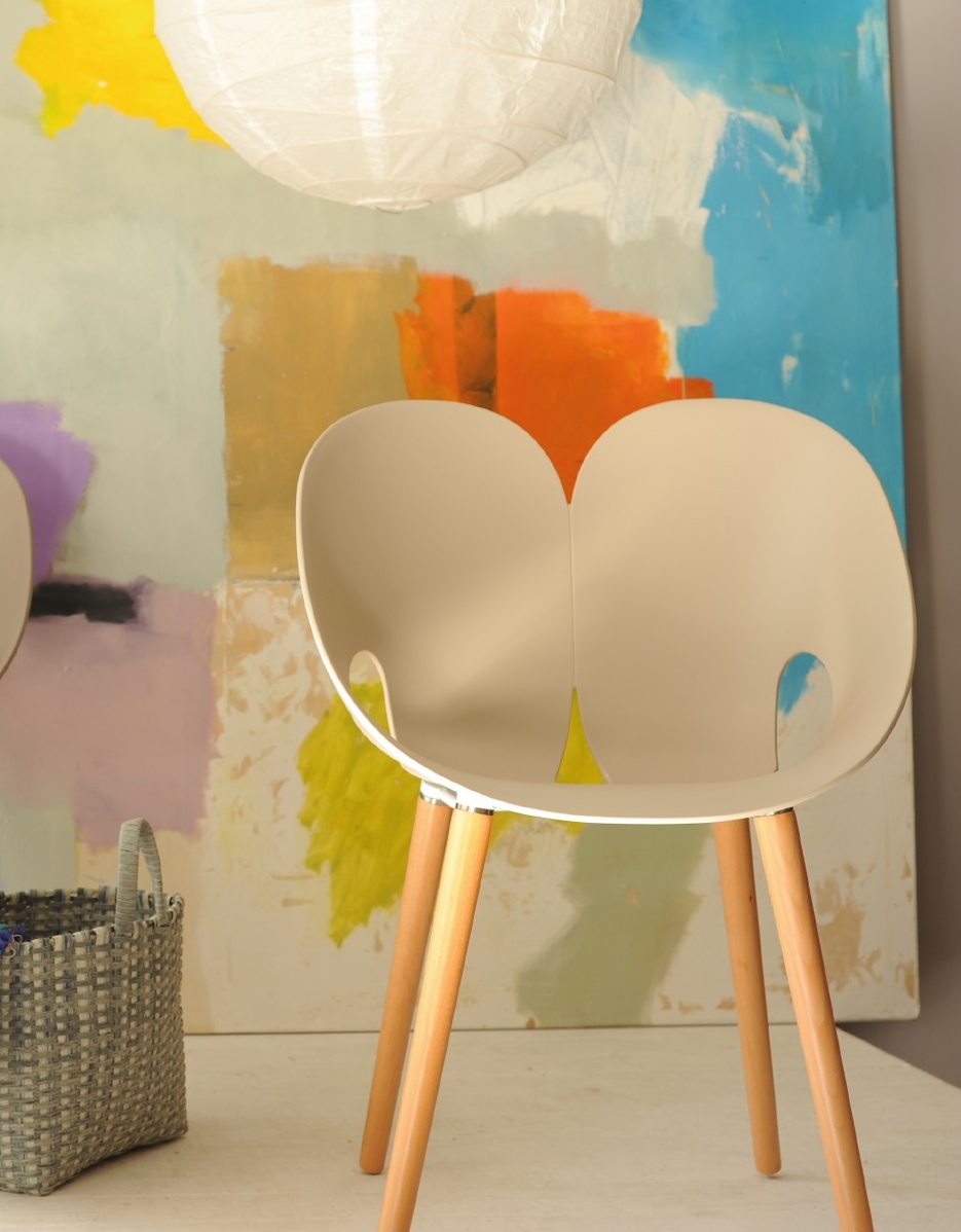 Stuhl 'Pablo' sand, L 58 cm, B 57,5 cm, H 81 cm