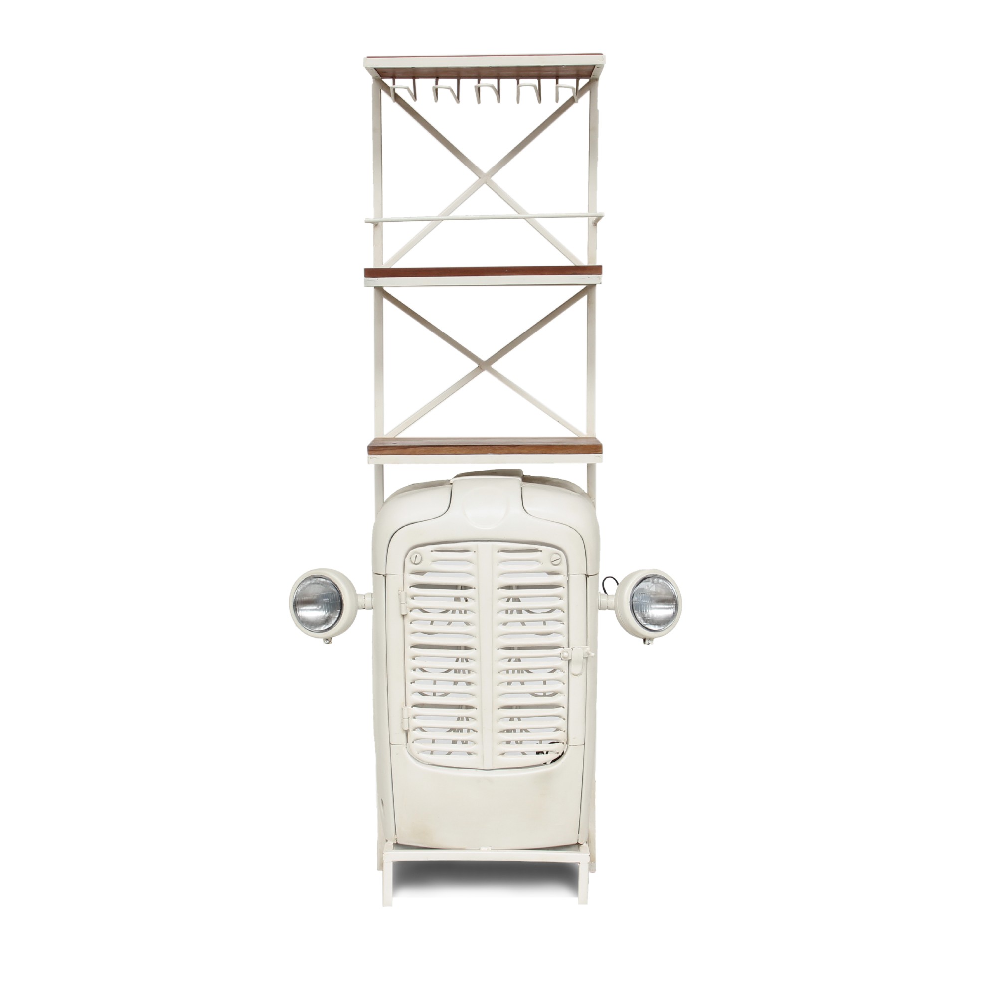Traktor-Bar, weiß, T 37 cm, B 87 cm, H 180 cm
