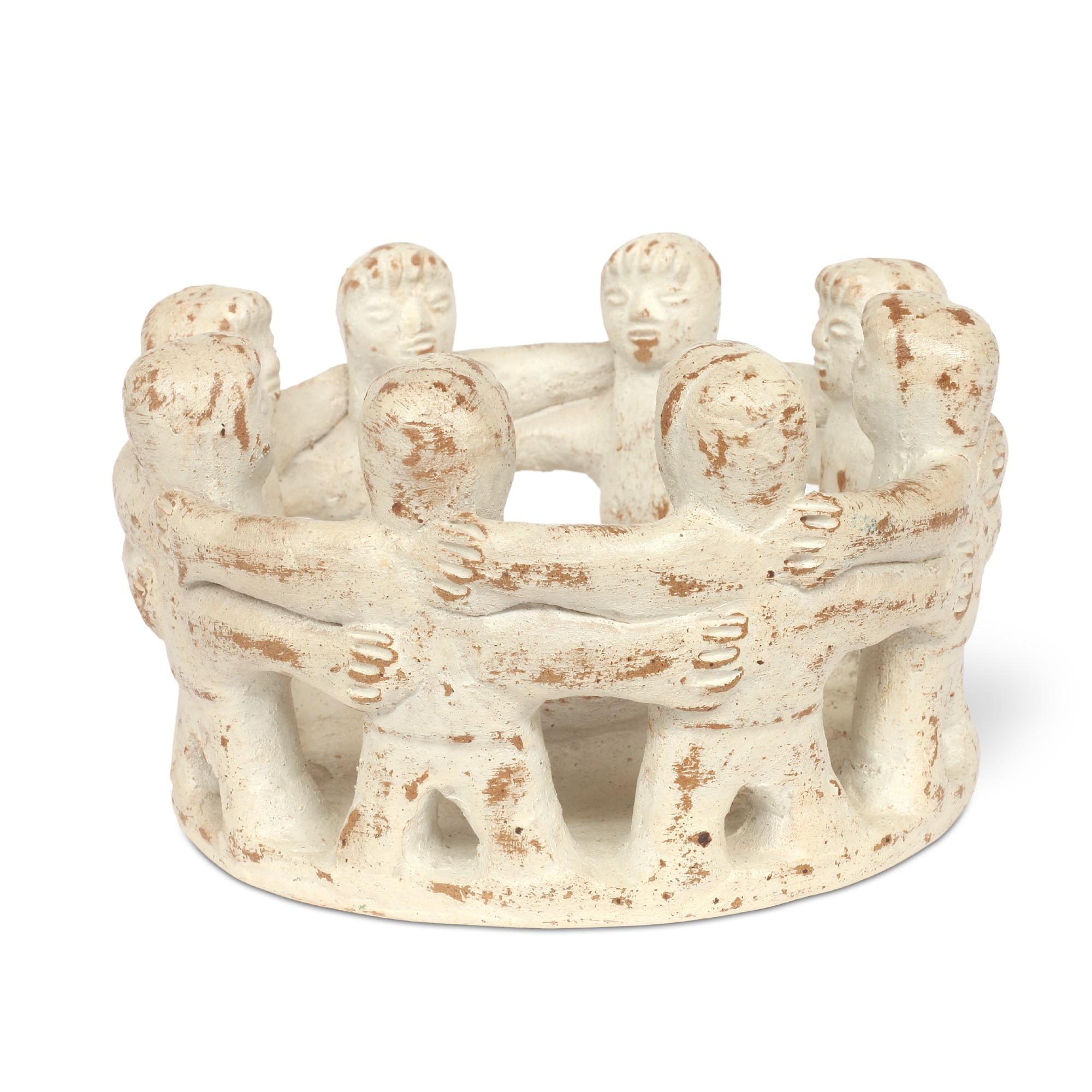 Kerzenhalter 'Friendship Circle 8', weiß, Ø 22 cm, H 13 cm