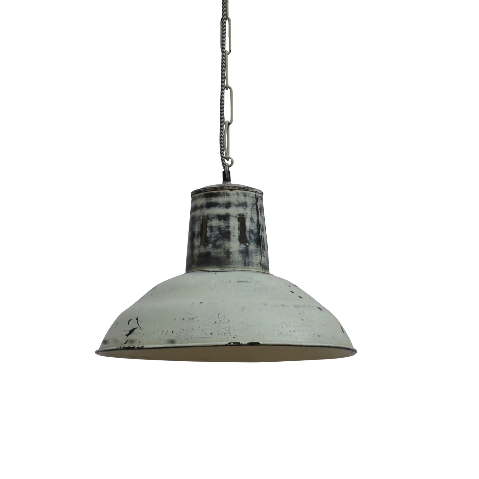 Lampe 'Tatty', weiß, grau, Ø 40 cm, H 31 cm