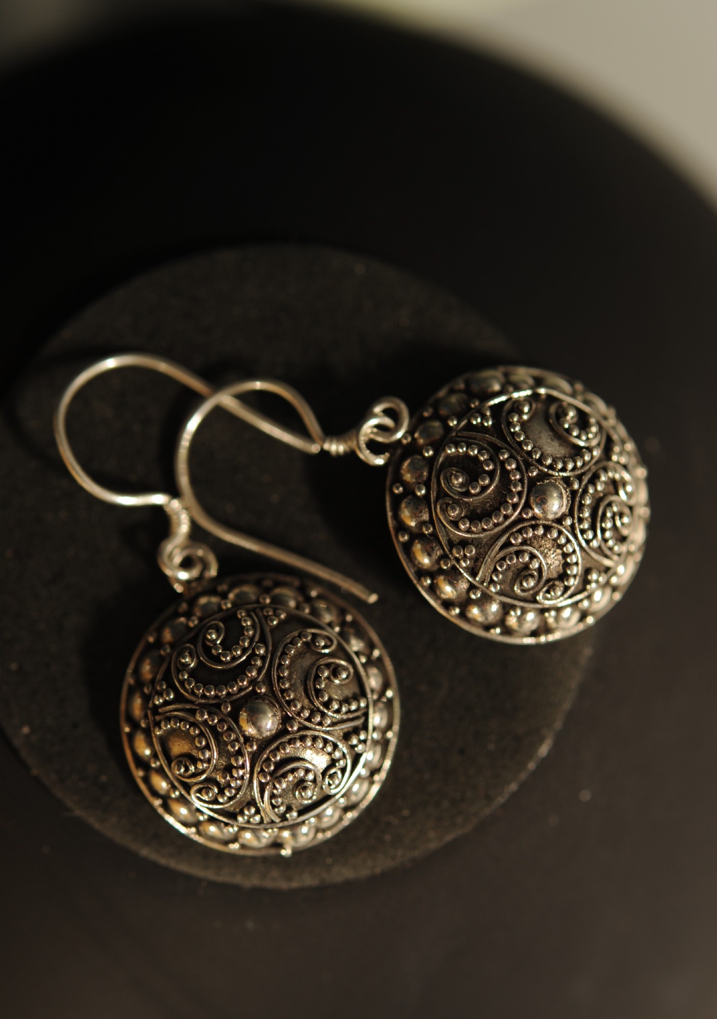Ohrhänger aus 925 Silber, Ø 1,9 cm