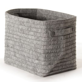 Box 'Carnac' aus Filz S, grau, B 22 cm, L 32 cm, H 26 cm