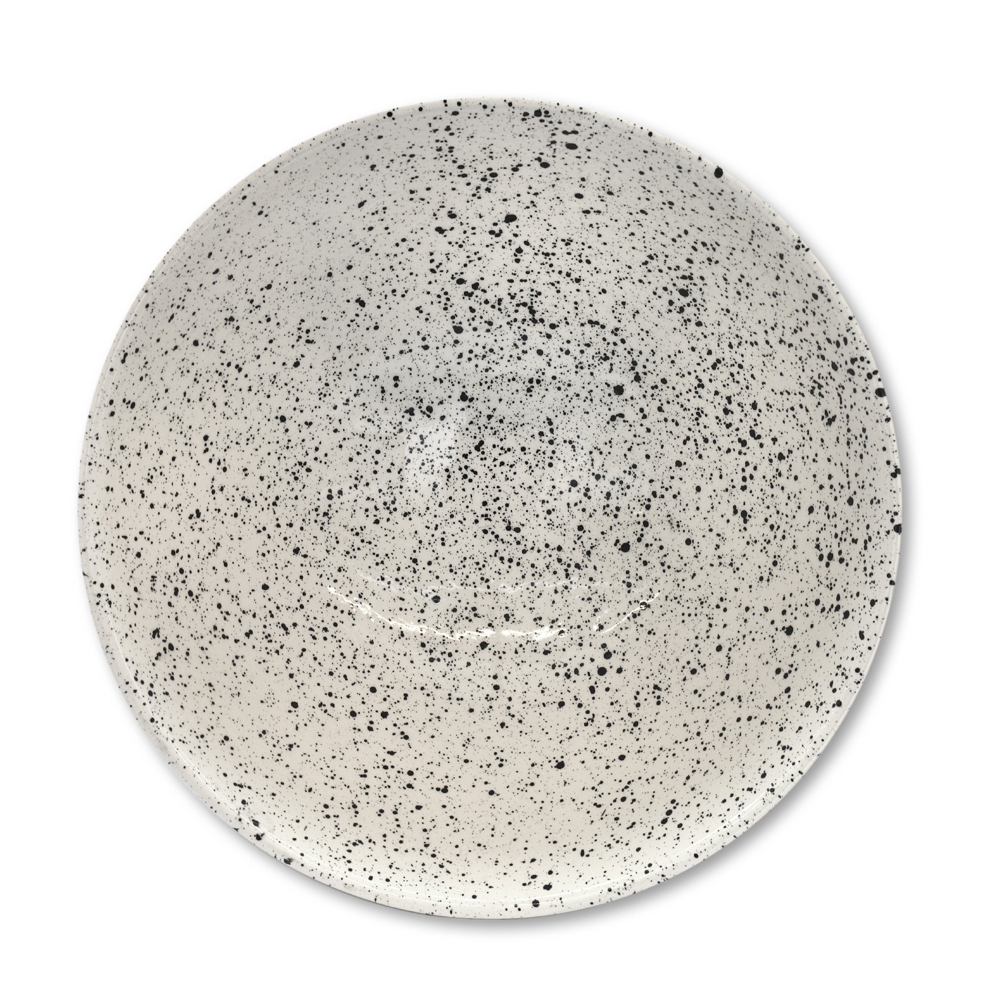 Zierschale 'Bowl', weiß, schwarz, Ø 30 cm, H 12 cm