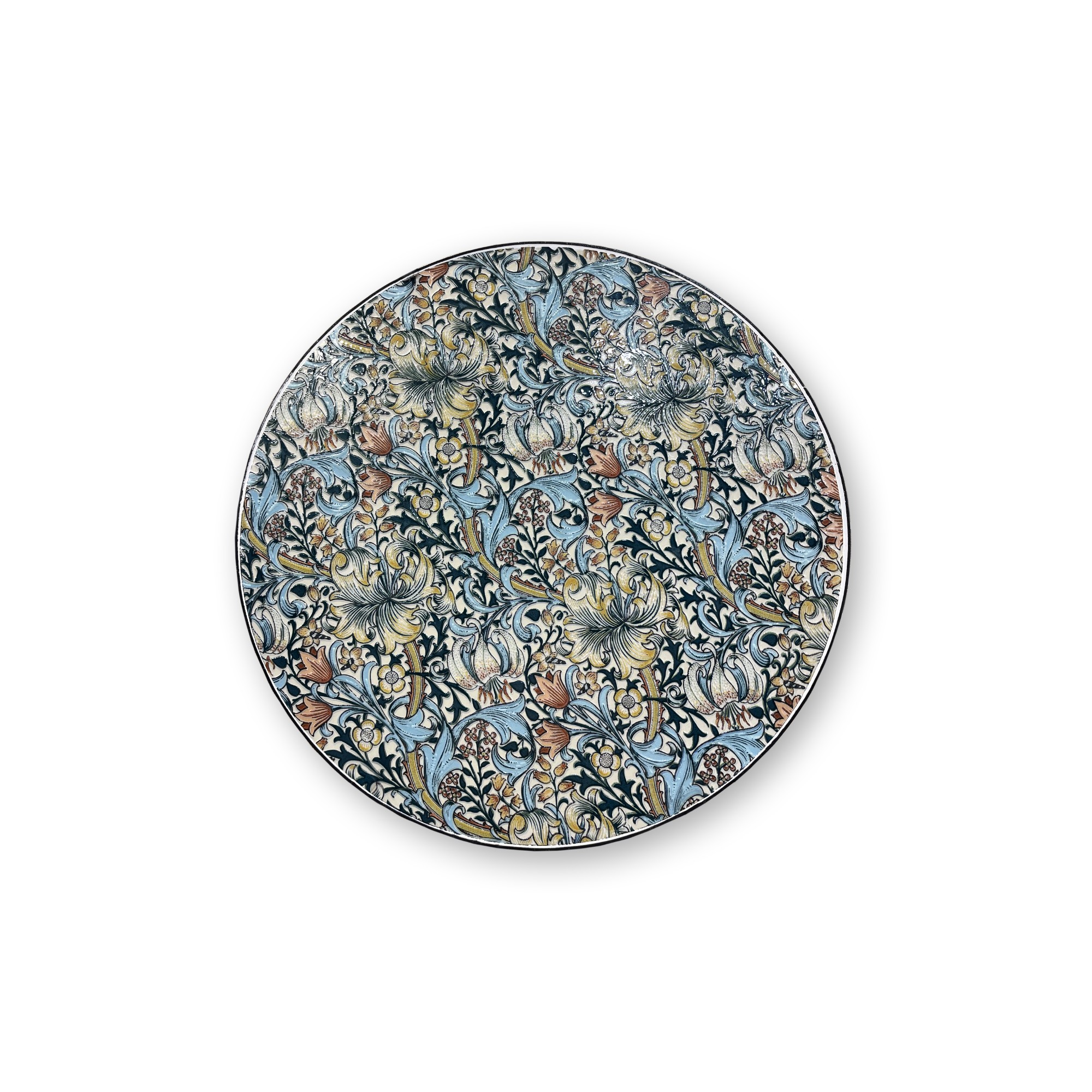 Kacheltisch 'Rosette', schwarz/multicolor, Ø 60 cm, H 71 cm