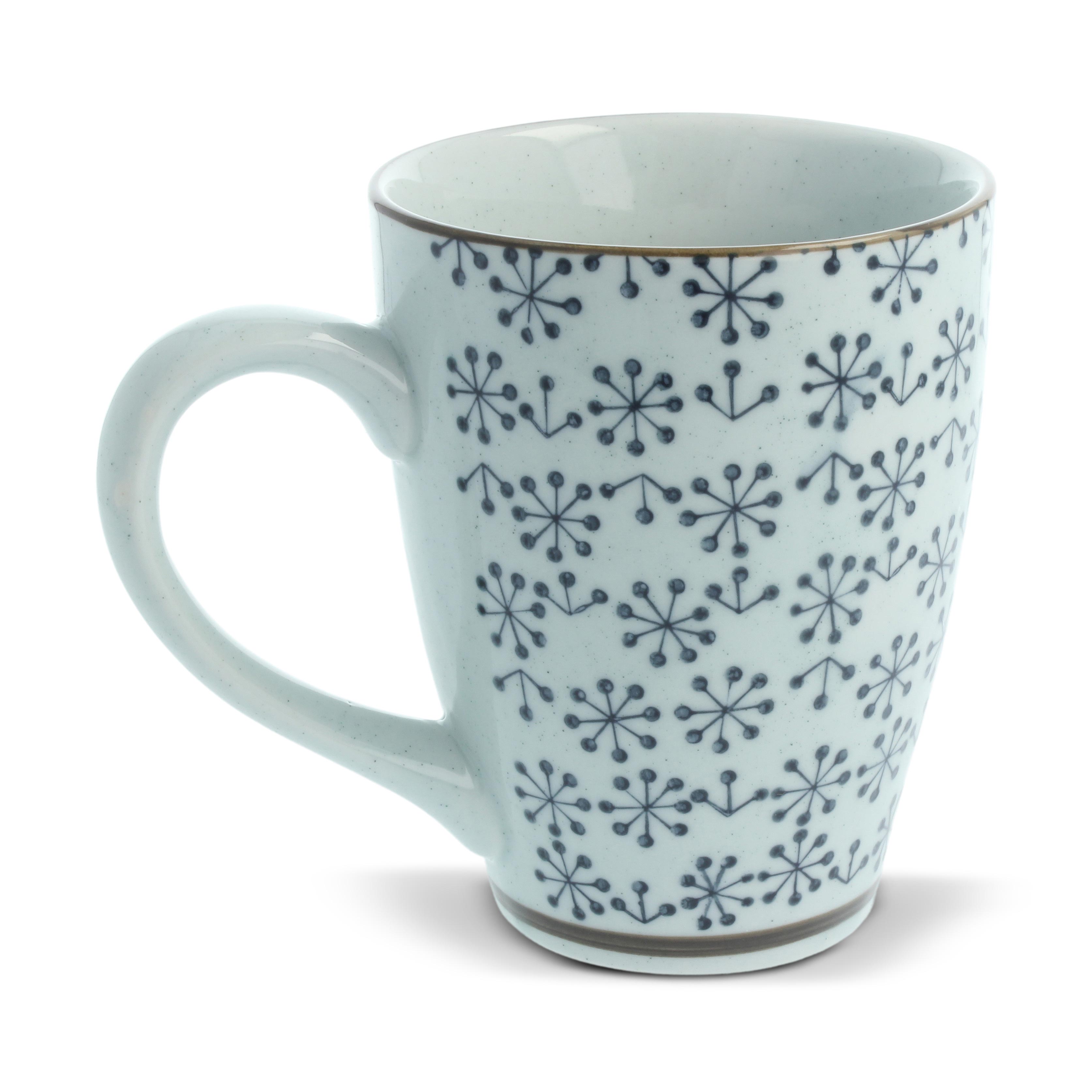 Tasse Gordes 'Breakfast', beige, blau, H 12 cm, Ø 9,5 cm
