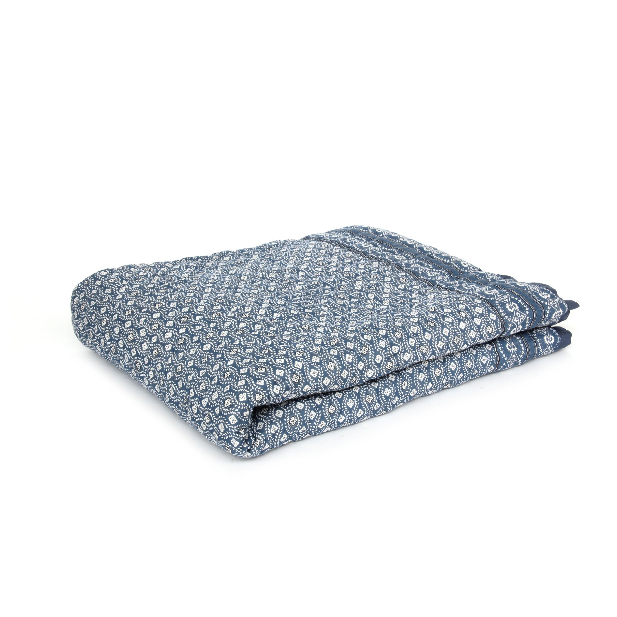 Quilt 'Mogagne', blaugrau, T 150 cm, B 225 cm