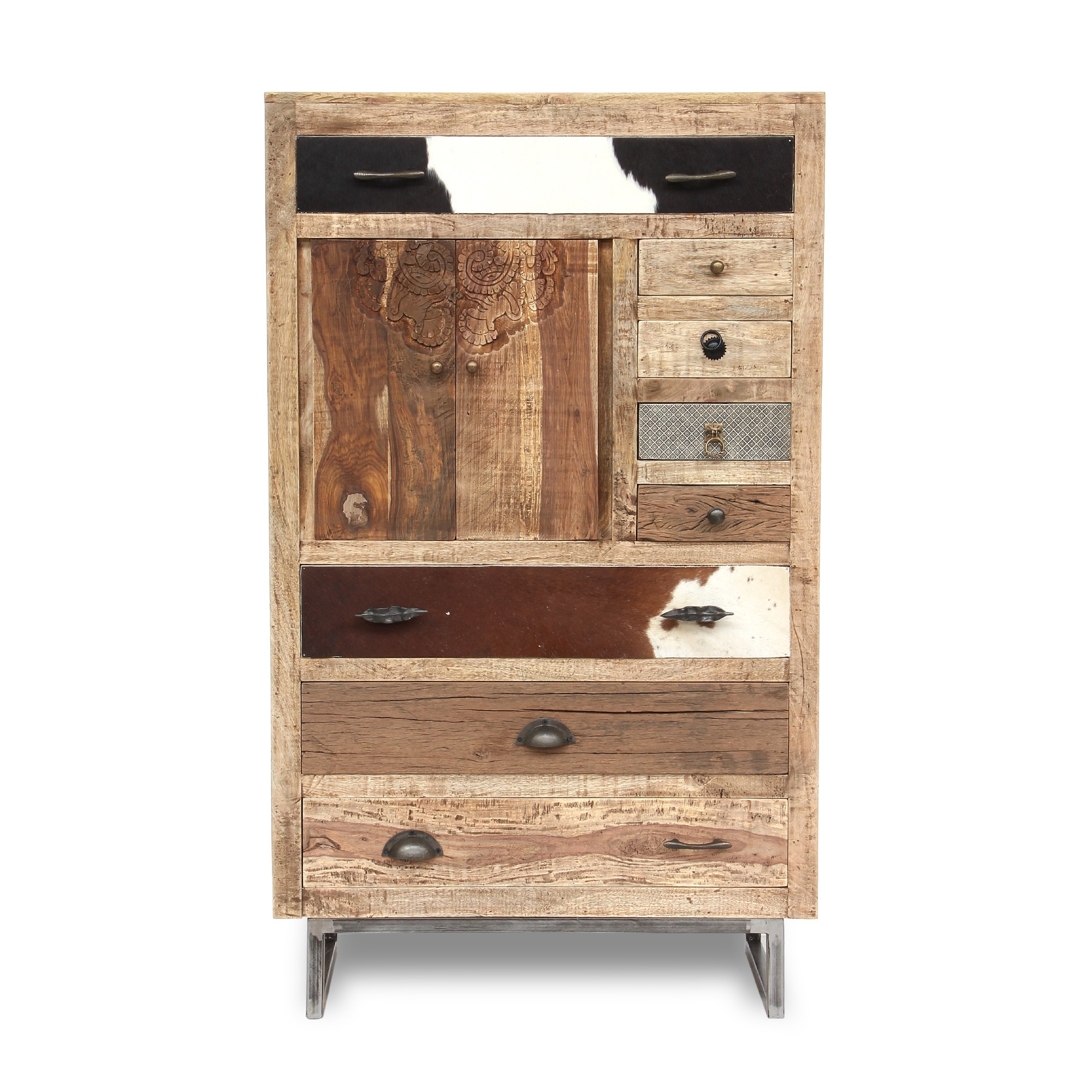Kommode 'Beaucoup', braun, T 42 cm, B 80 cm, H 135 cm