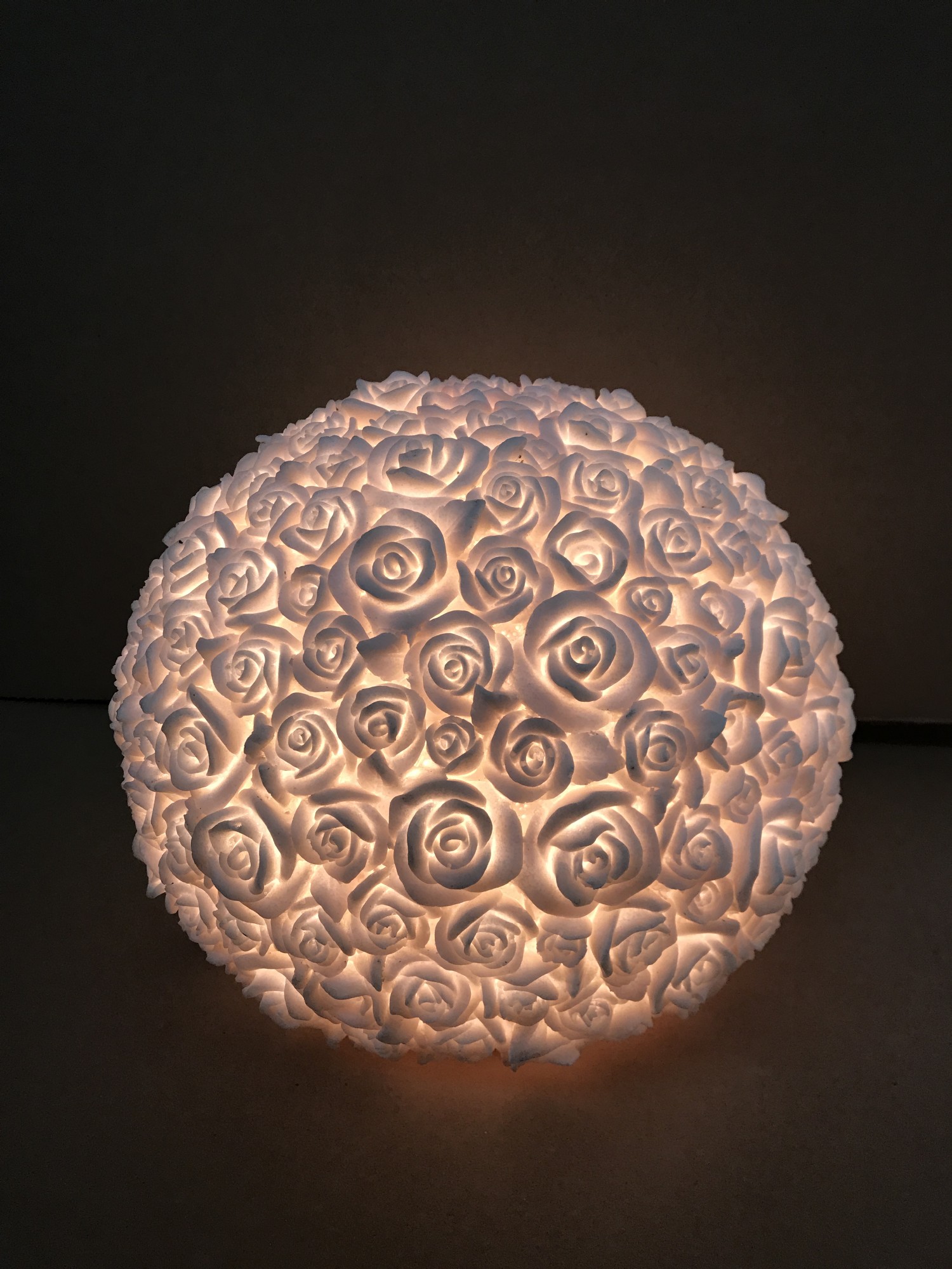 Leuchte 'Rosenbusch' indoor, weiß, Ø 35,5 cm, H 30,5 cm