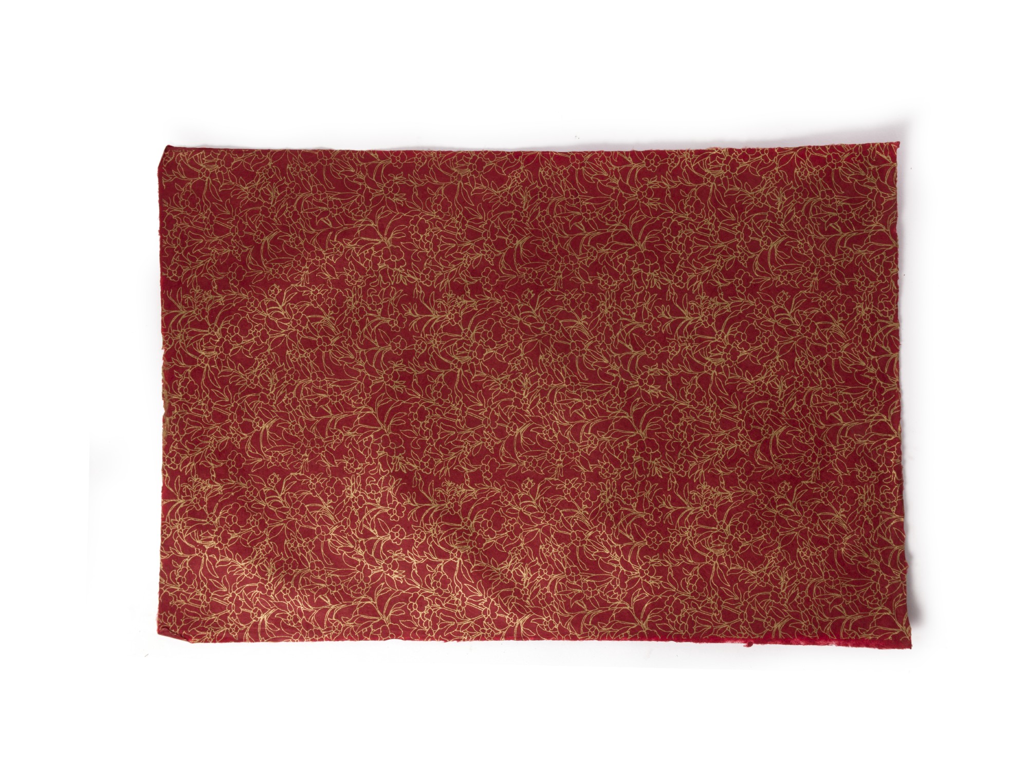 Geschenkpapier 'Blumen rot', handgeschöpft, L 76 cm, B 50 cm