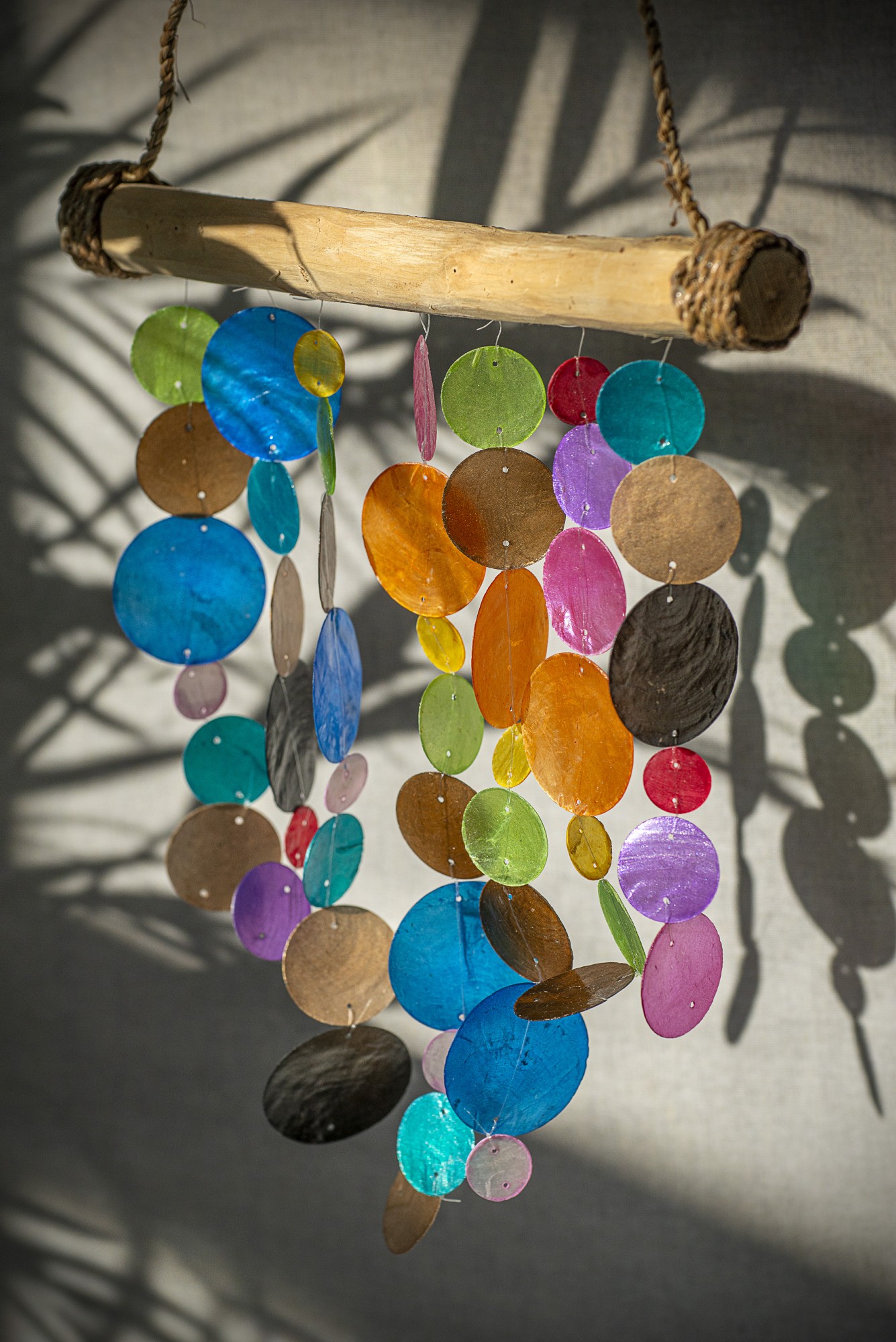 Windspiel 'Kreise' multicolor, H 36 cm, B 30 cm