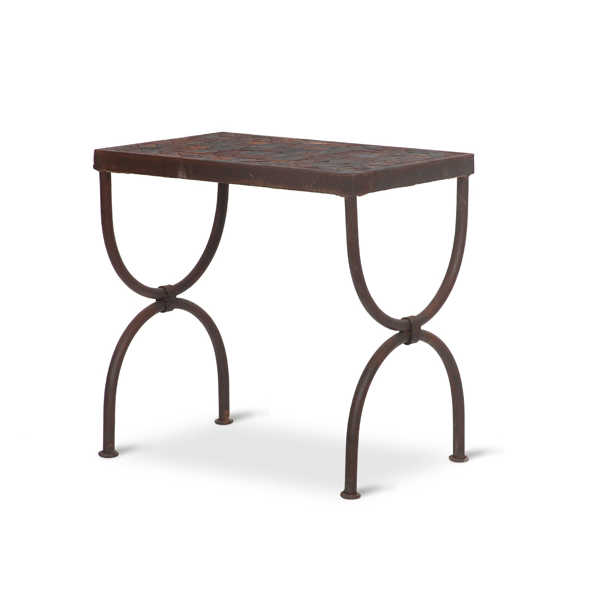Mosaik-Beistelltisch M, braun, B 45 cm, T 30 cm, H 40 cm