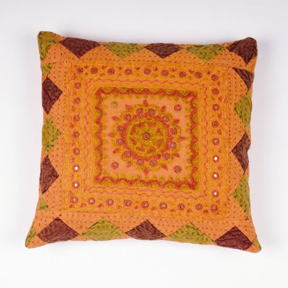 Kissenhülle 'Mandala', orange, rot, L 40 cm, B 40 cm