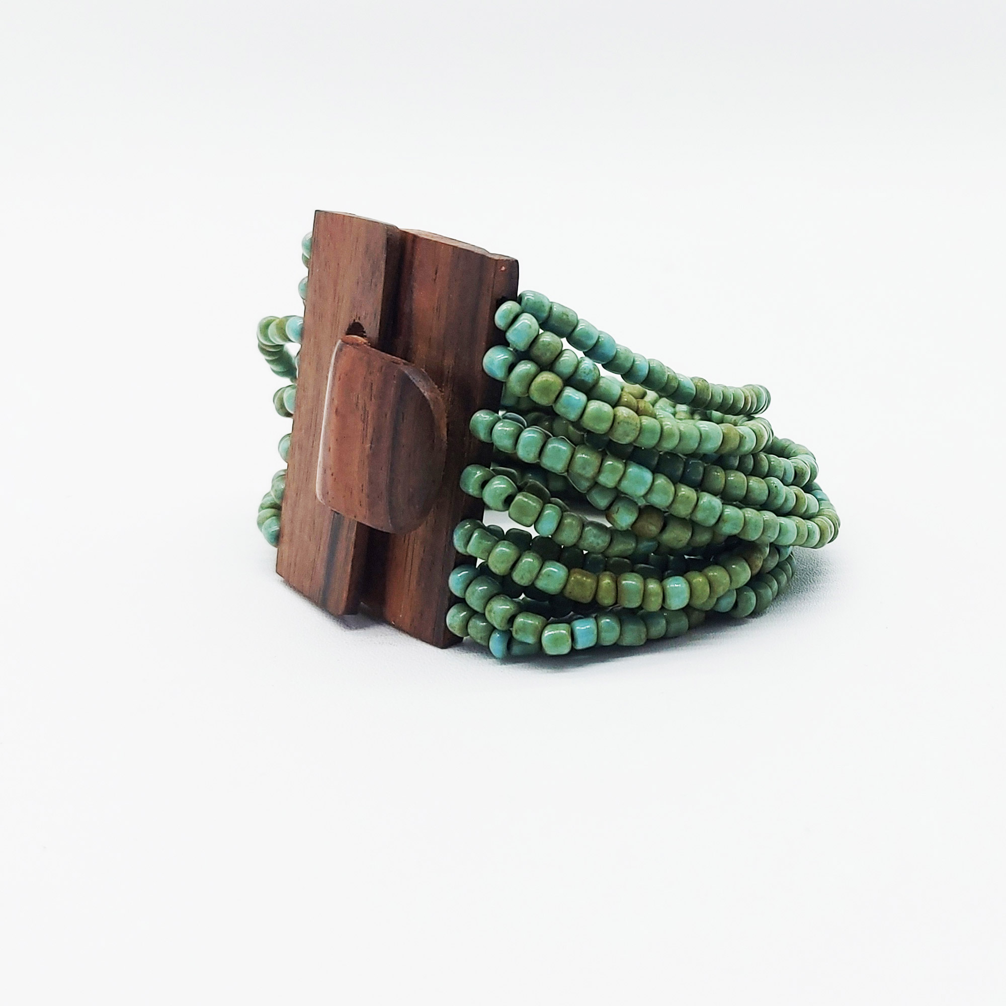 Armband 'Sangket' mit blauen Perlen, L 18 cm, B 4 cm