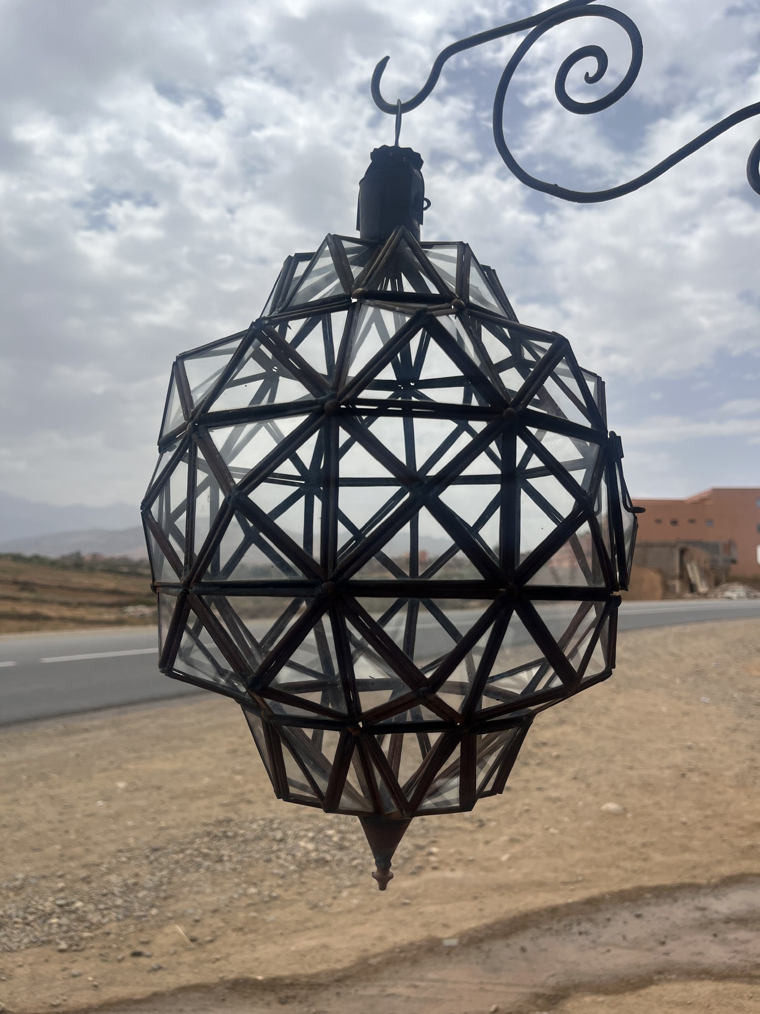 Metalllaterne 'Idris', Transparentglas, Ø 28 cm, H 40 cm