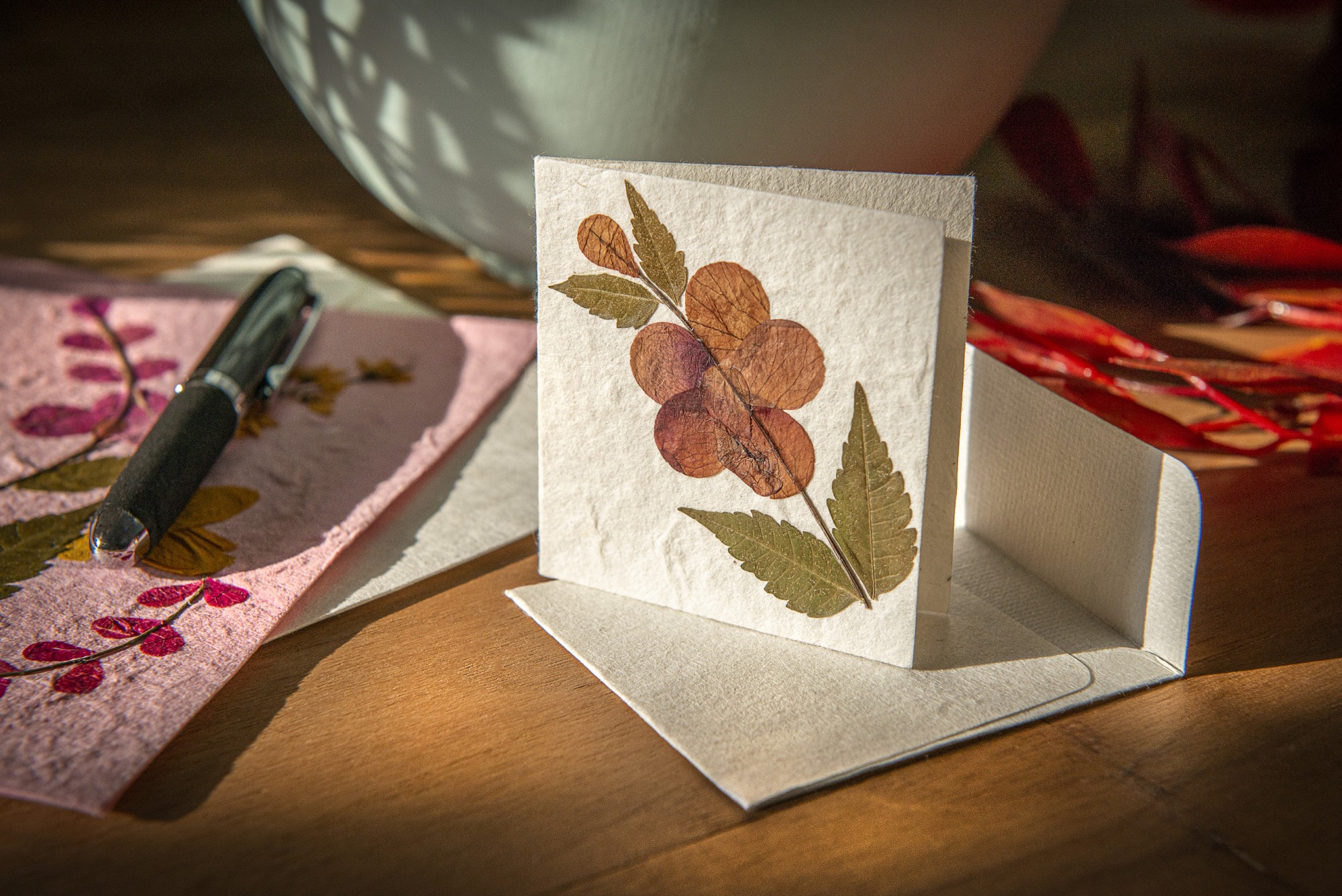 Grußkarte 'Blume' klein, H 6,5 cm, B 6,5 cm