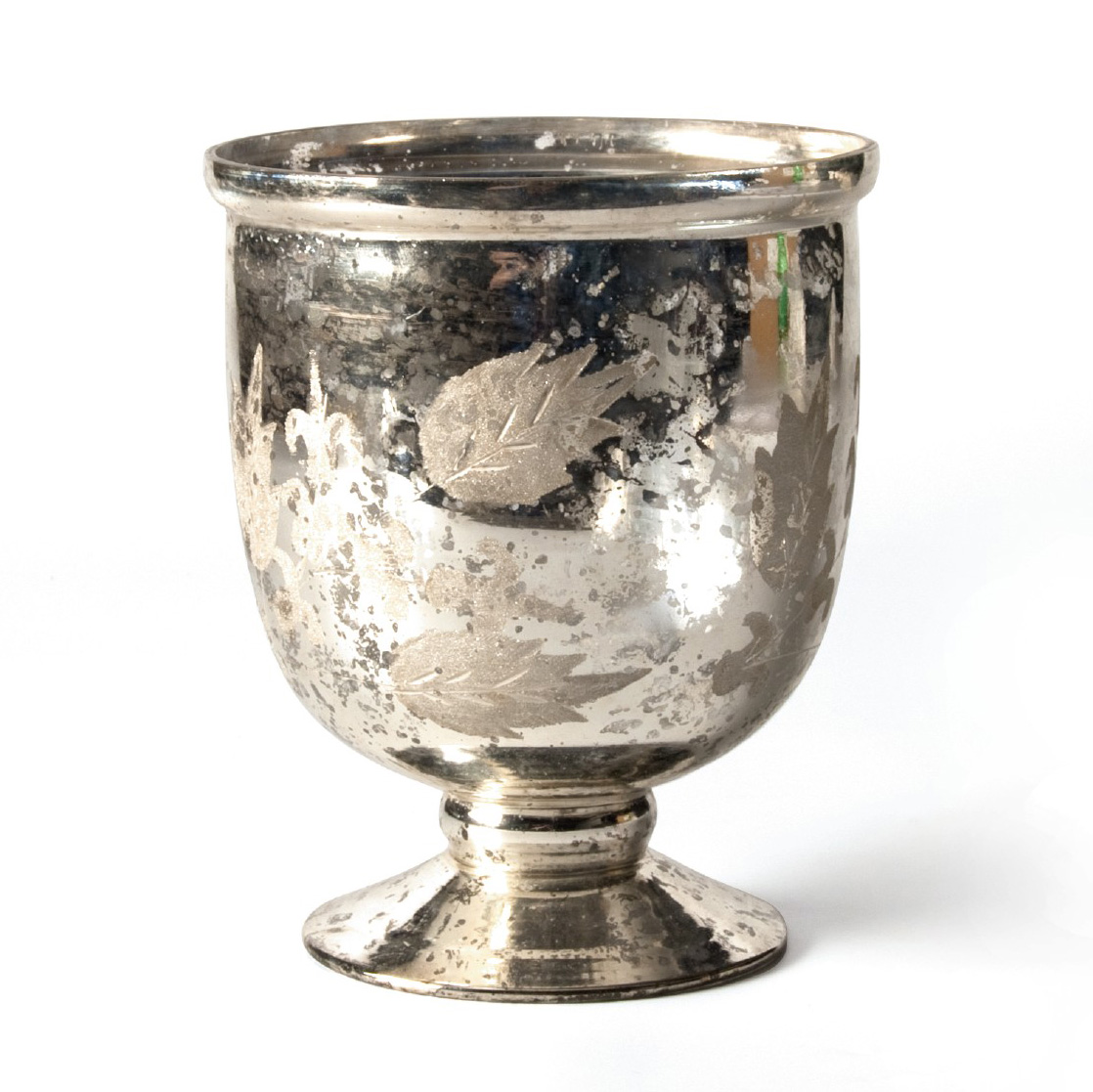 Pokal 'Leuven', aus Silberglas, H 15 cm, Ø 13 cm