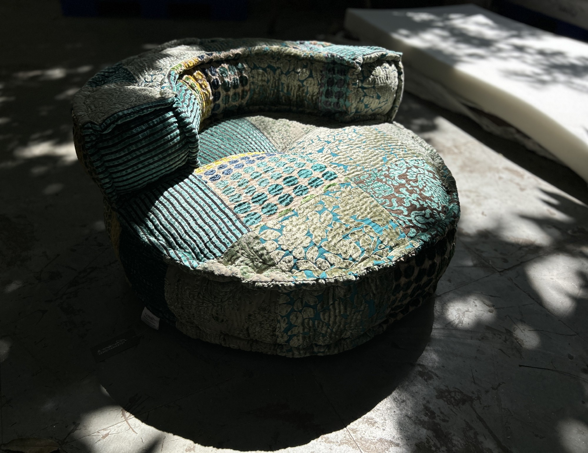Pouf-Sessel 'Gahi', Patchwork, multicolor, Ø 80 cm, 40 cm