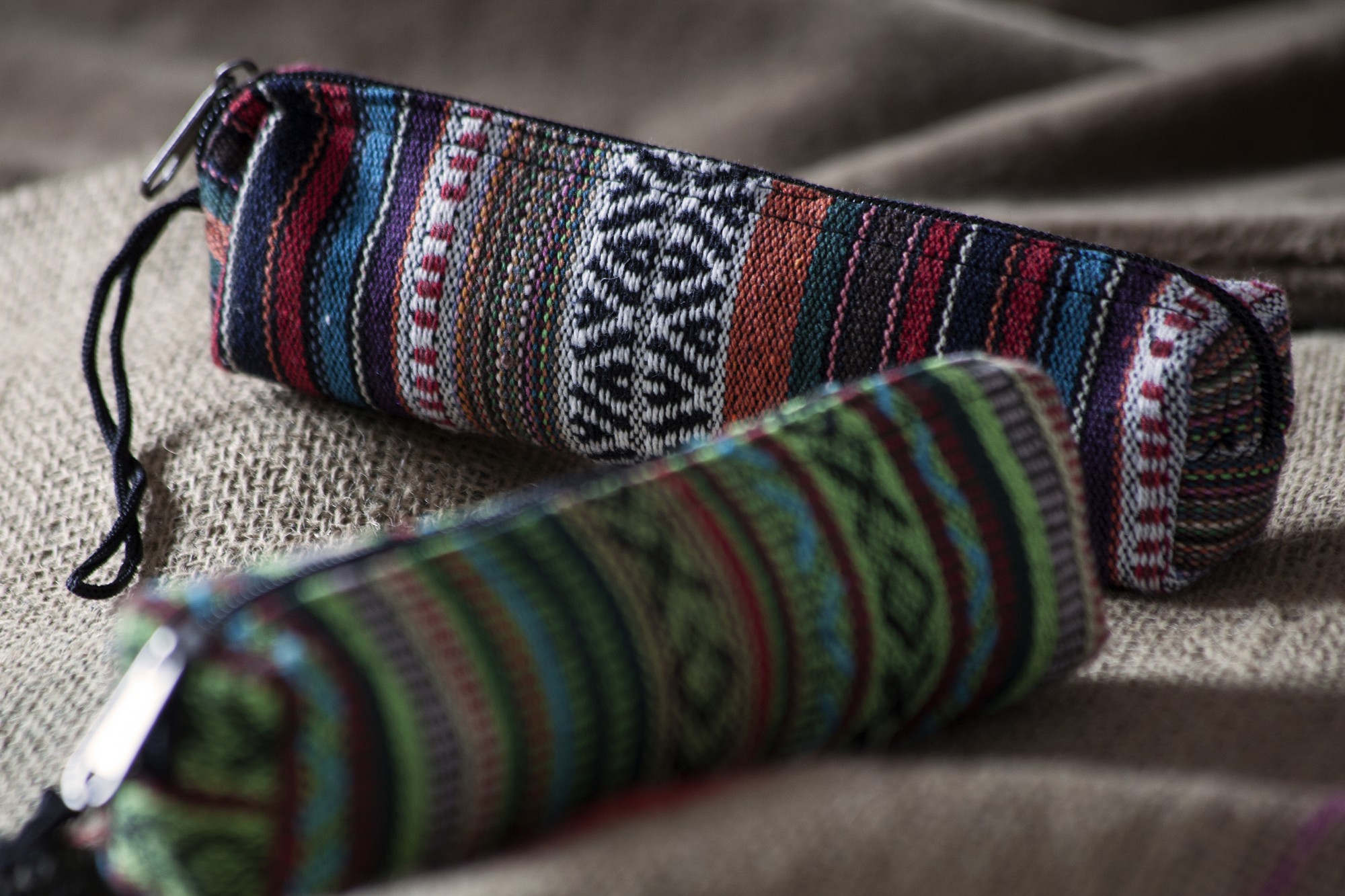 Stifteetui 'Tagish', echte Handarbeit aus Nepal, multicolor, B 22 cm, H 5 cm