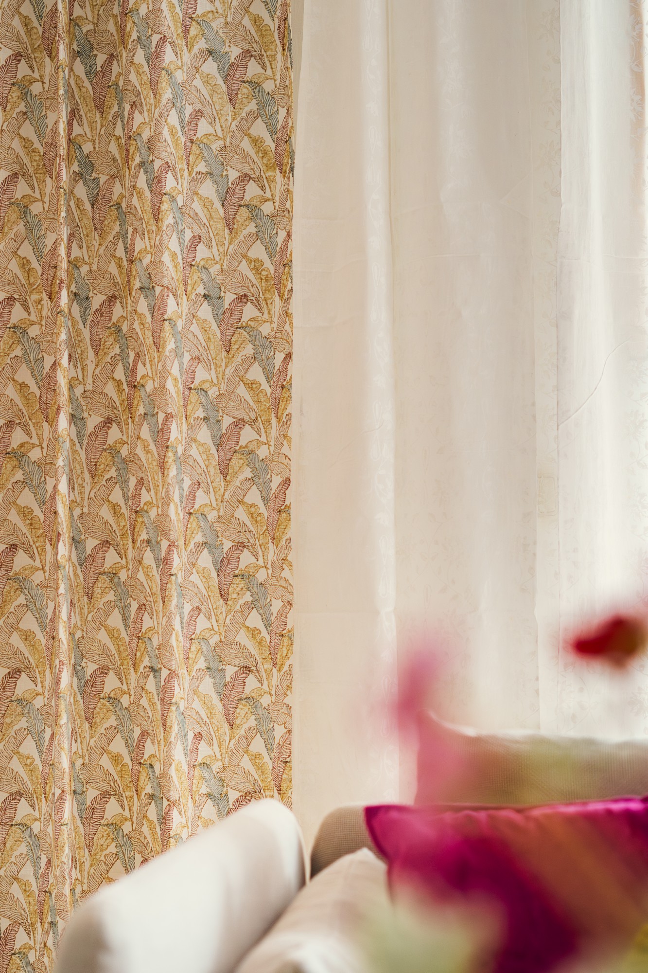 Vorhang aus Voile multicolor, H 220 cm, B 110 cm