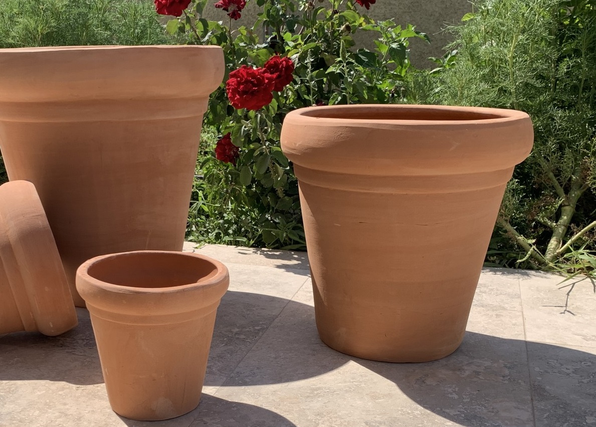 Pflanzkübel, Terracotta, Ø 37 cm, H 35 cm