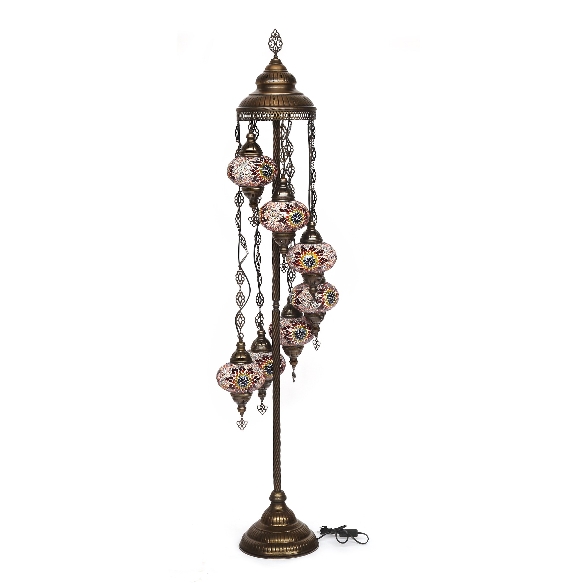 Mosaik-Stehlampe 'Lumine' 7in1, multicolor, Ø 25 cm, H 160 cm
