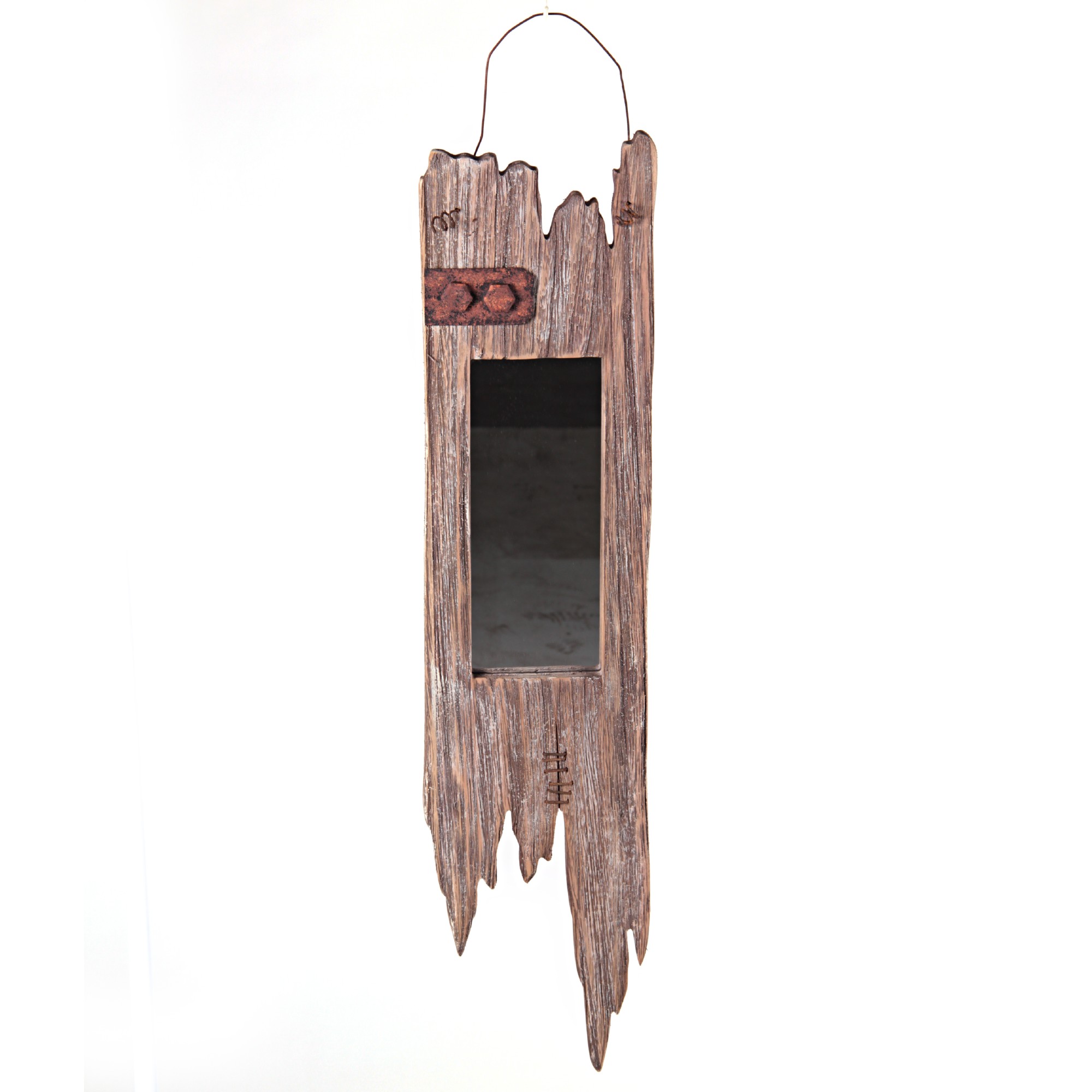 Holzspiegel 'Schiffsplanke', H 77 cm, B 18 cm, L 3 cm