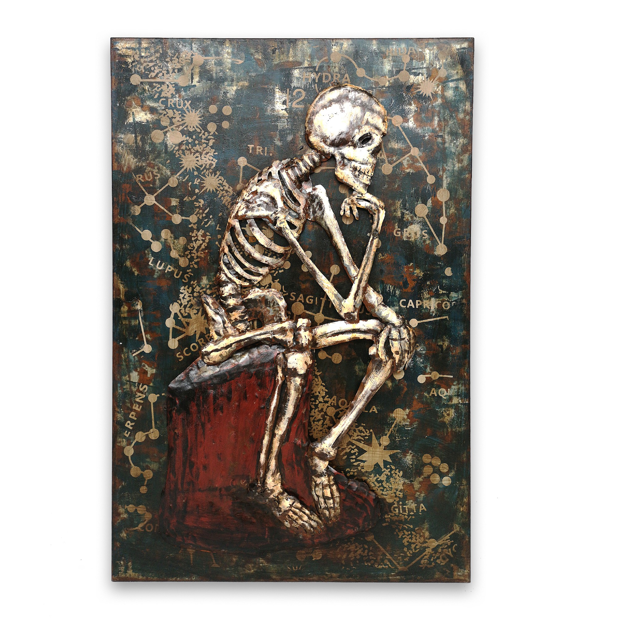 Wandbild 'Skeleton', multicolor, H 120 cm, B 80 cm, T 7 cm