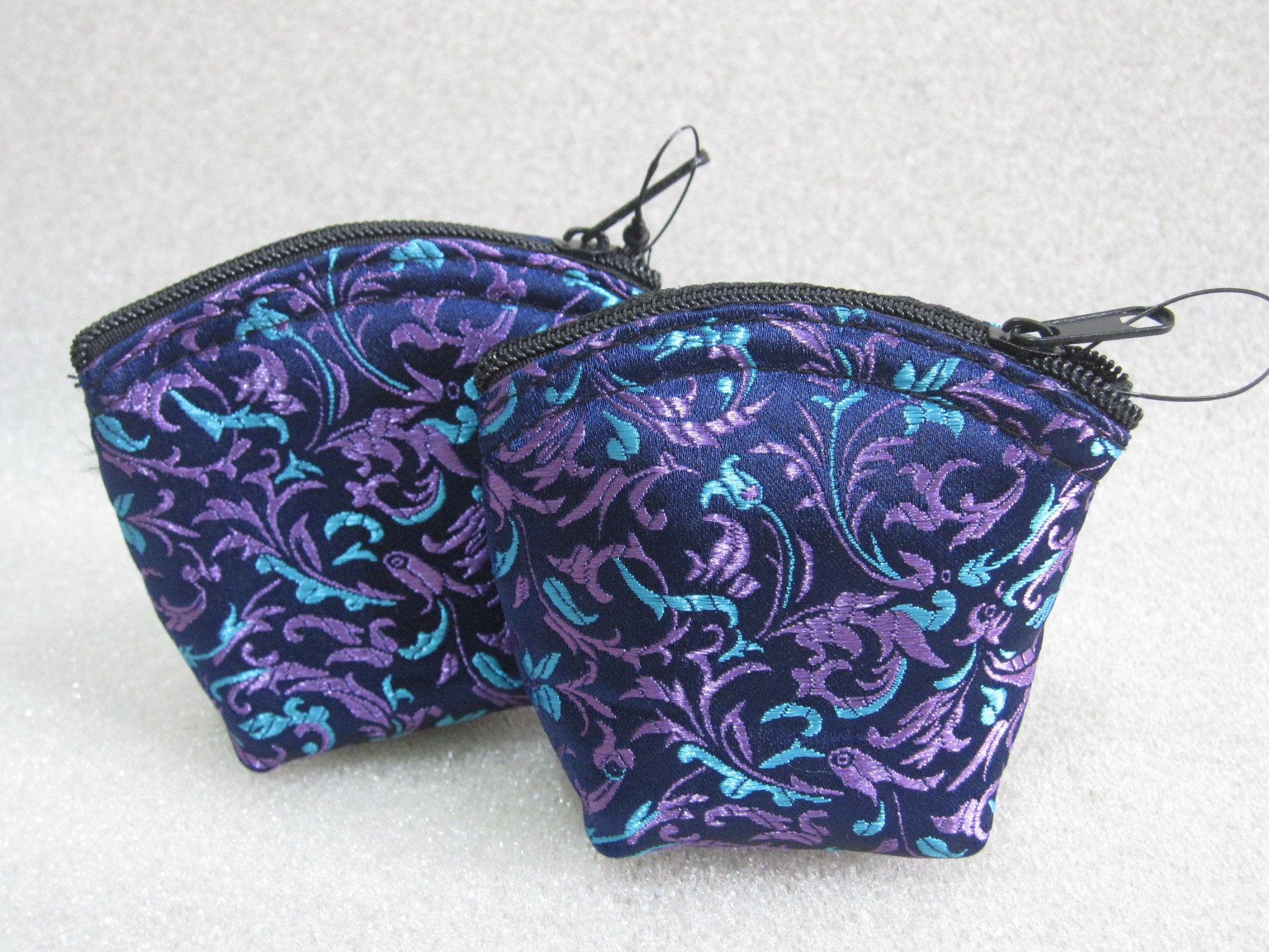 Geldbeutel 'Camilla', blau, H 8 cm, B 7 cm, T 3 cm