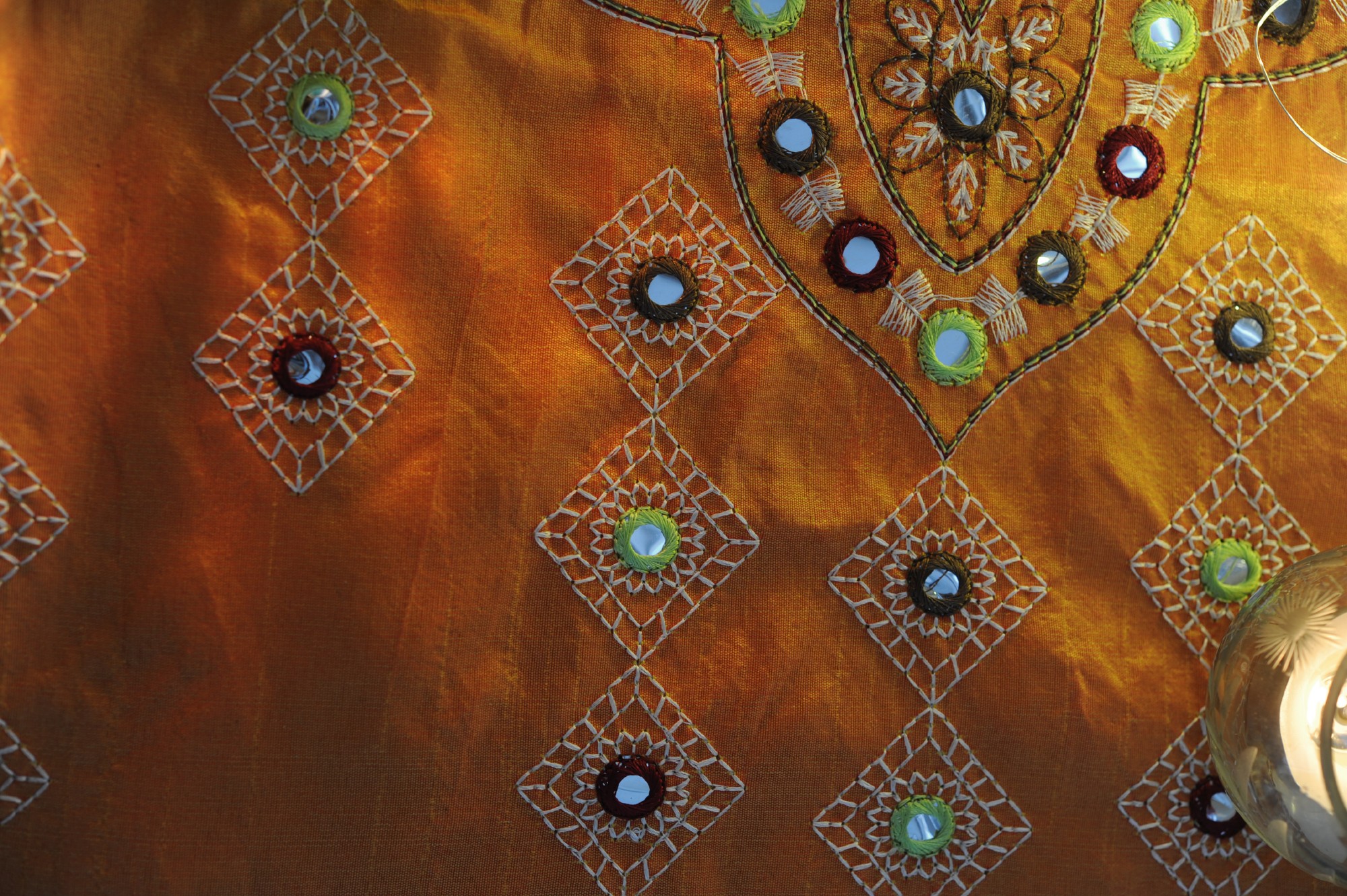 Tischläufer "Aladdin", orange/gold, L 150 cm, B 40 cm