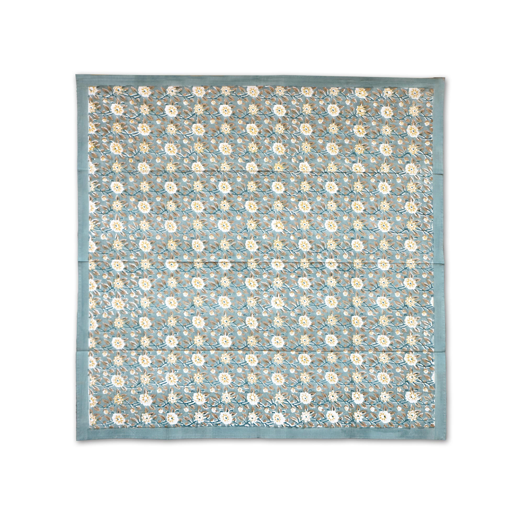 Tischdecke mit Blumenmuster, grau, multicolor, L 100 cm, B 100 cm
