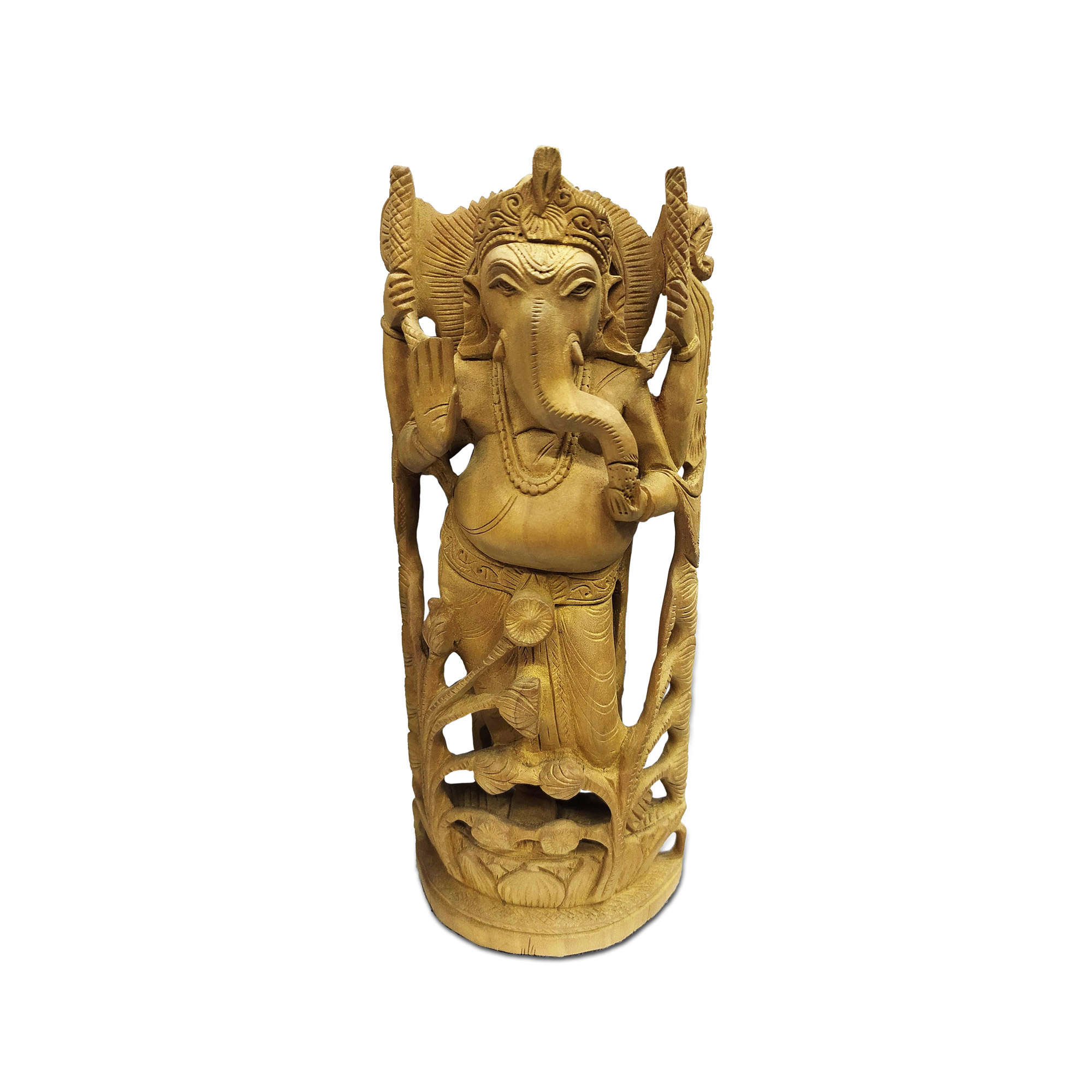 Figur 'Ganesha stehend' aus Holz, natur, H 20 cm, B 9 cm, L 3,5 cm