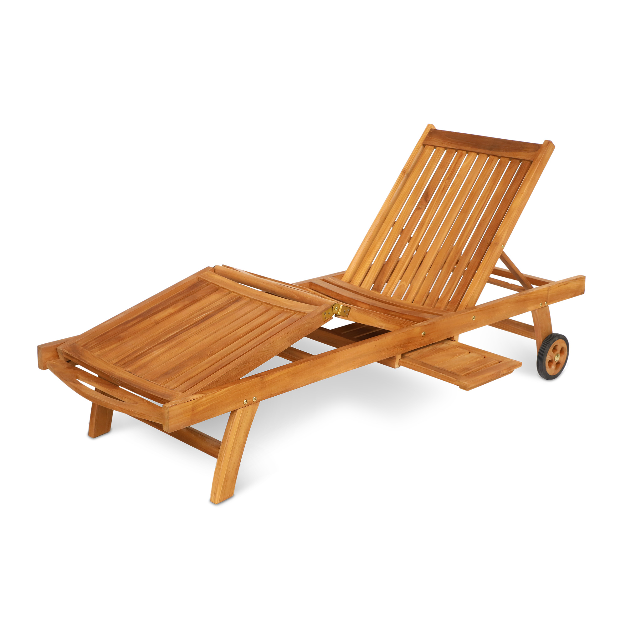 Pool-Lounger, 5-stufig verstellbar, natur, L 205 cm, B 66 cm, H 35 cm