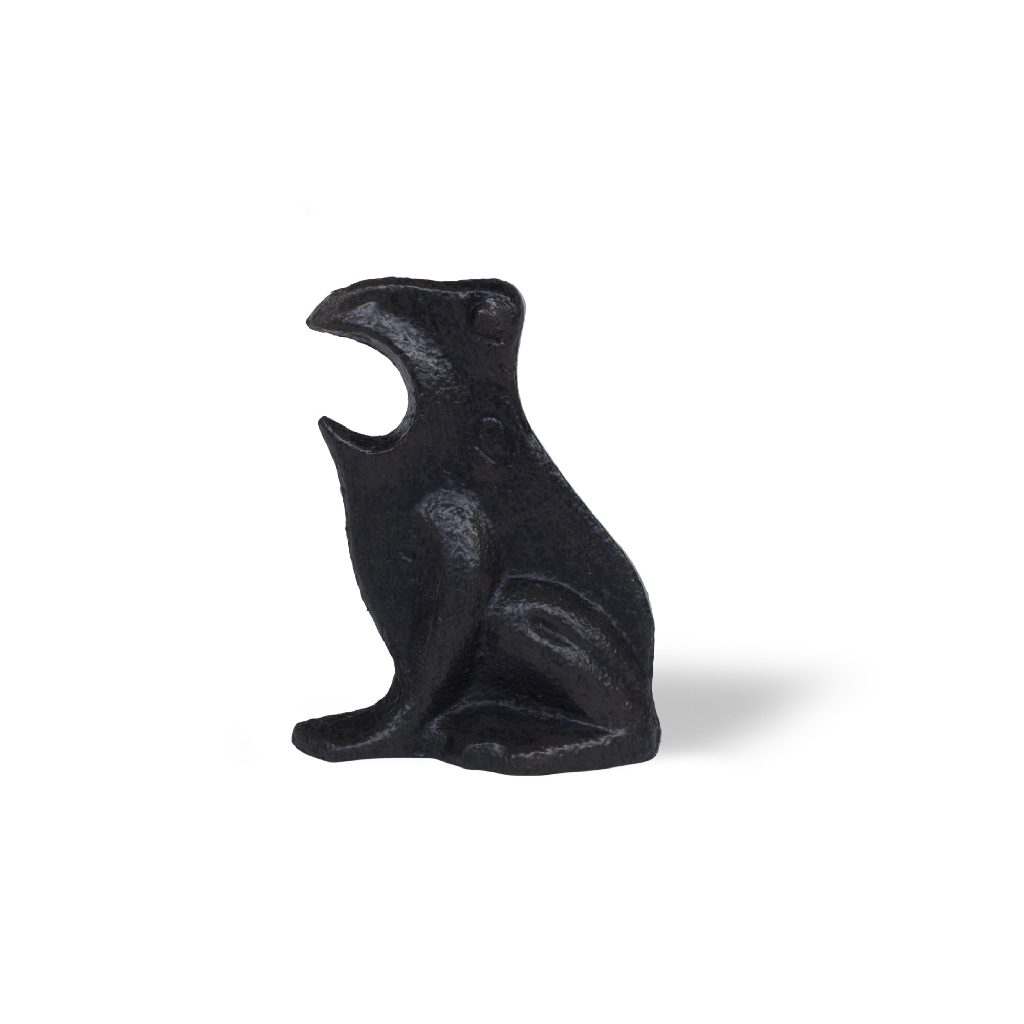 Flaschenöffner 'Frog', schwarz, T 2,5 cm, B 5 cm, H 6,5 cm