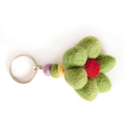 Schlüsselanhänger 'Blume', aus Filz, multicolor