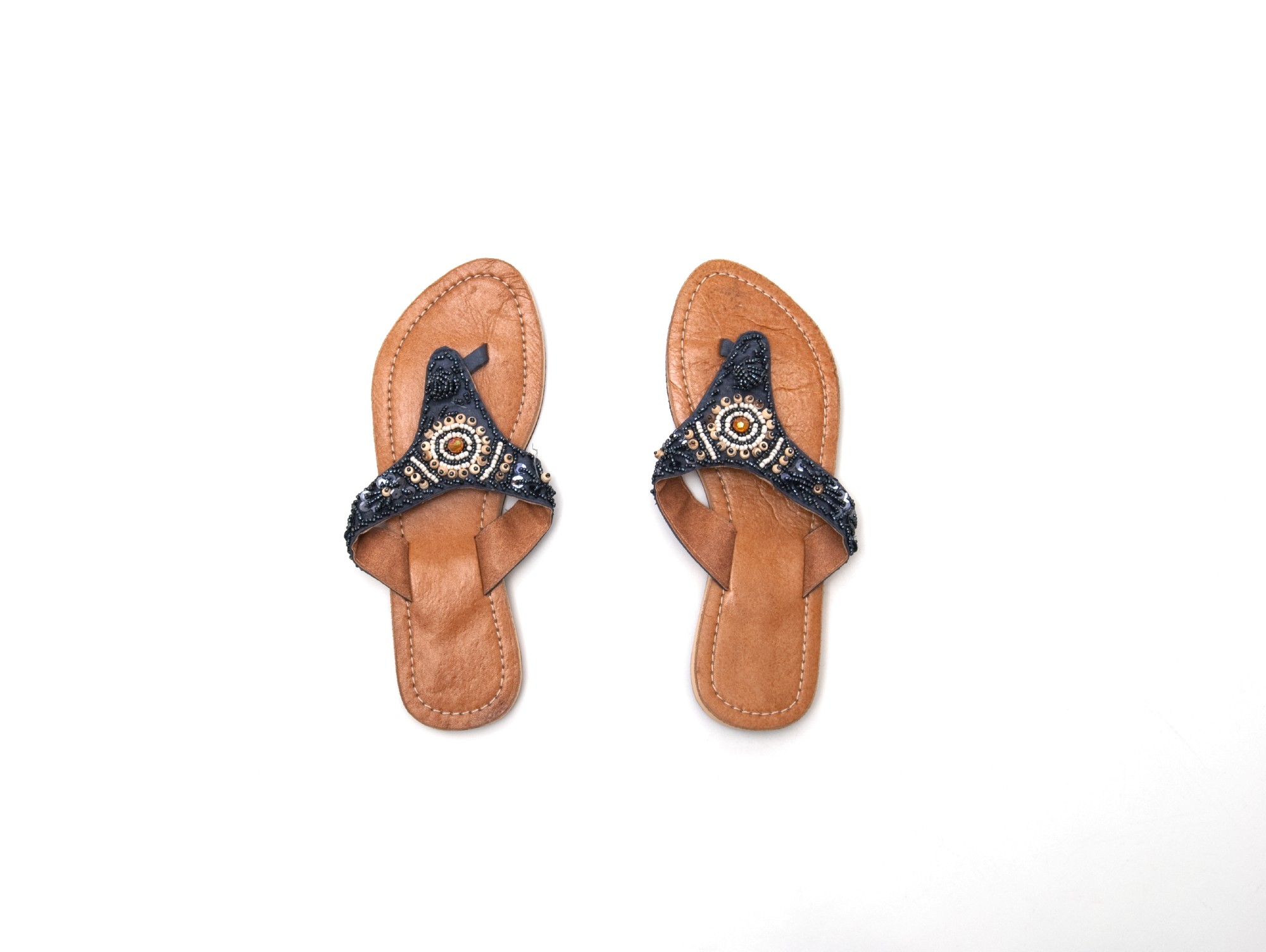 Damen-Sandalen 'Perlen' purpur, Leder, Gr. 37-41