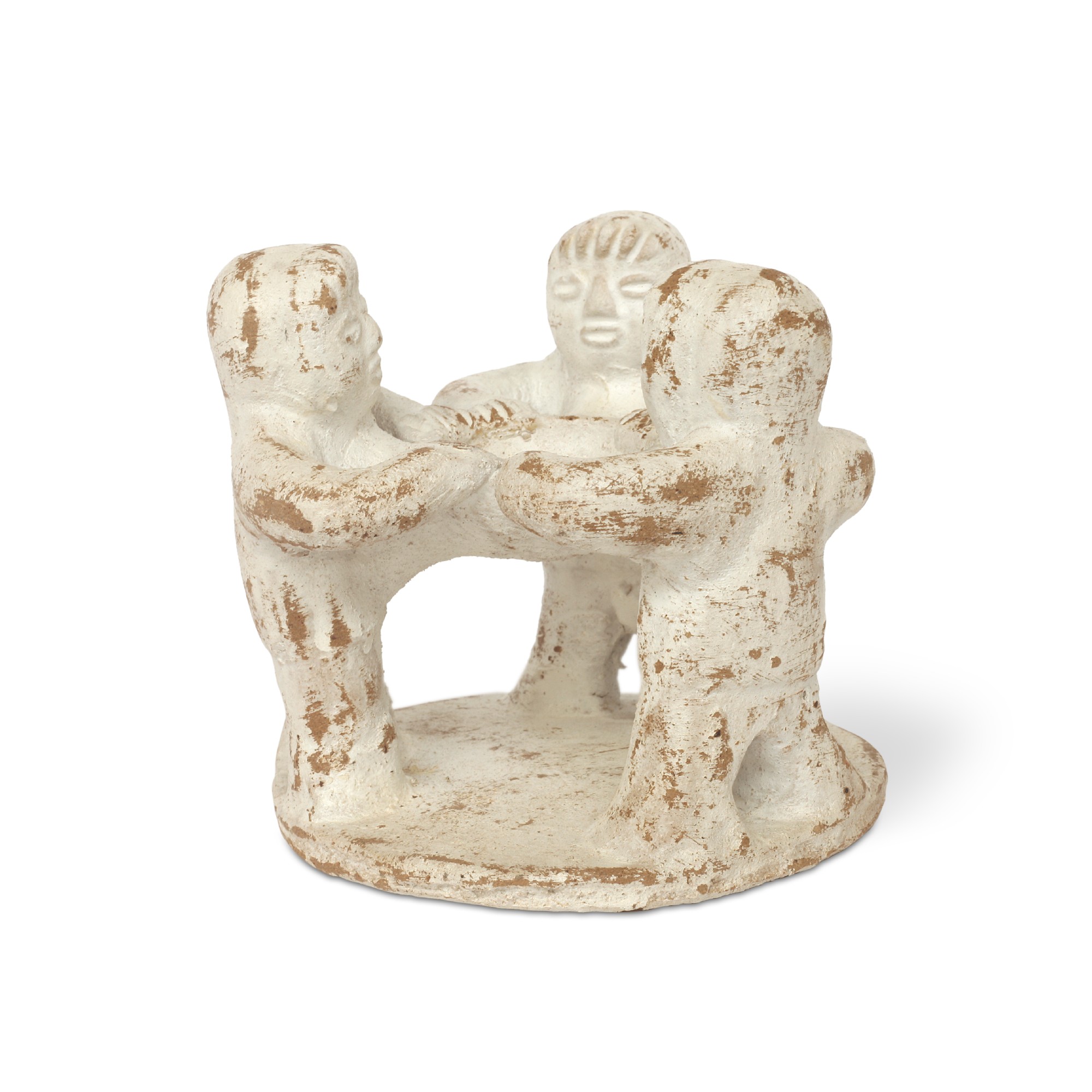 Kerzenhalter 'Friendship Circle 3', weiß, Ø 13 cm, H 12 cm