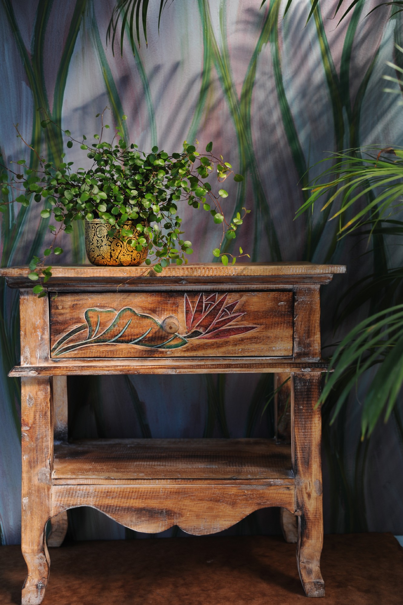 Schubladenkonsole 'Seelilie', braun, B 49 cm, H 50 cm, L 29 cm