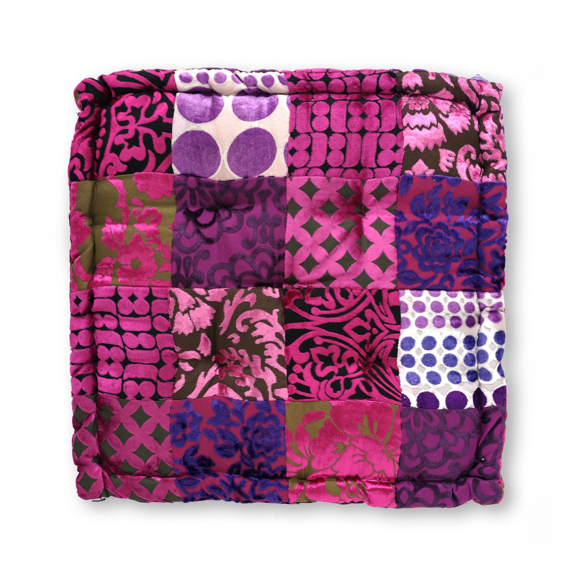 Sitzkissen Patchwork, pink, T 45 cm, B 45 cm, H 10 cm