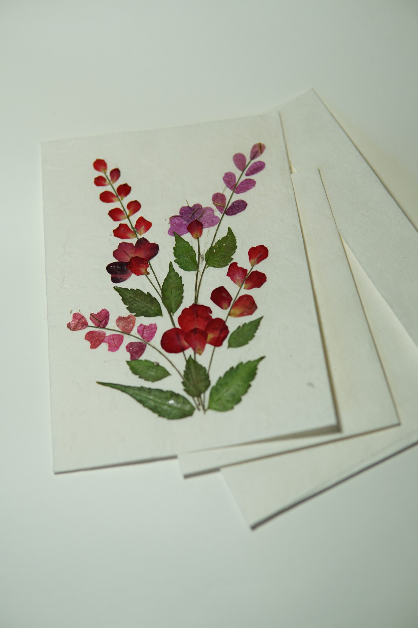 Grußkarte 'Blume', weiß, H 17,5 cm, B 12,5 cm