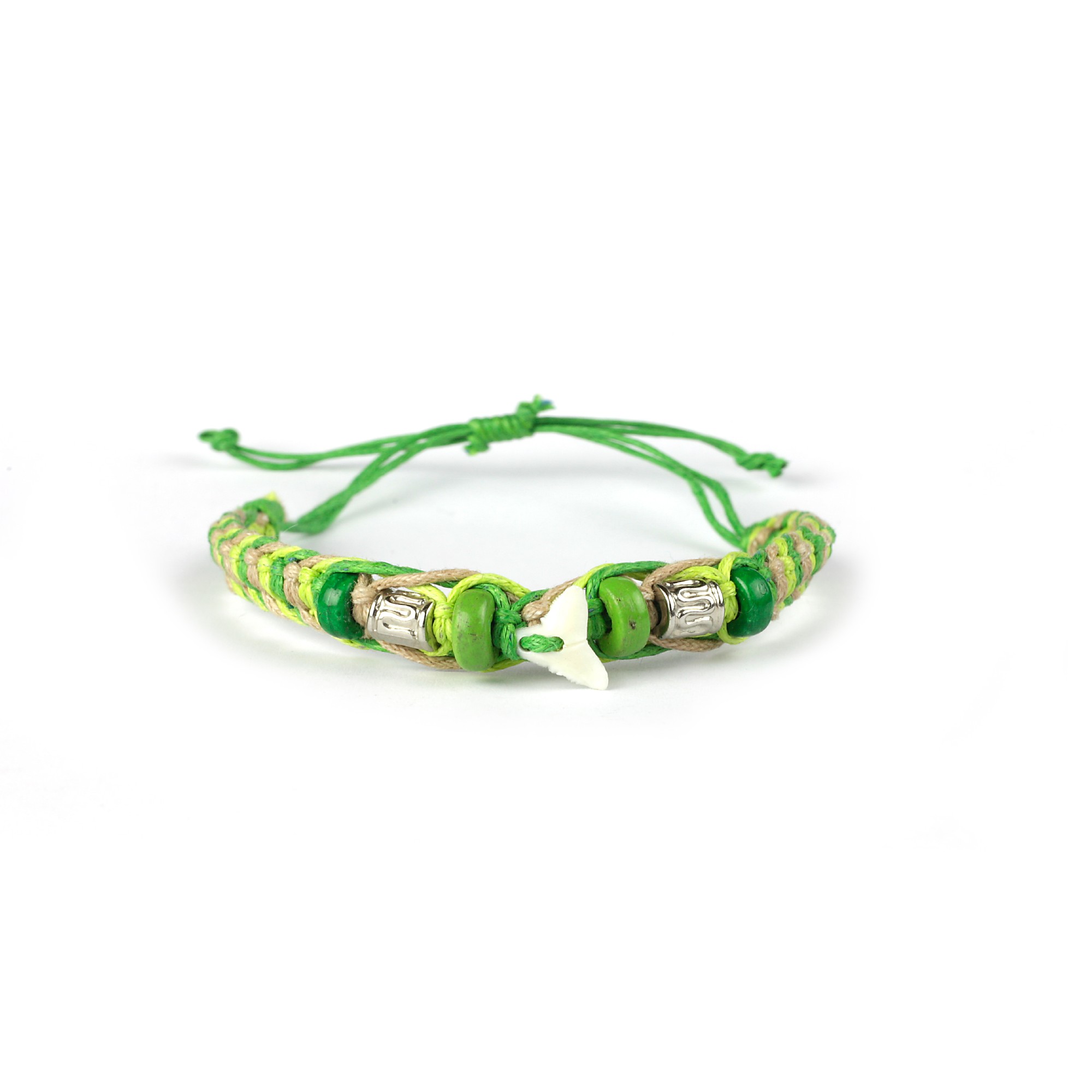 Armband geflochten, grün, Ø 10 cm