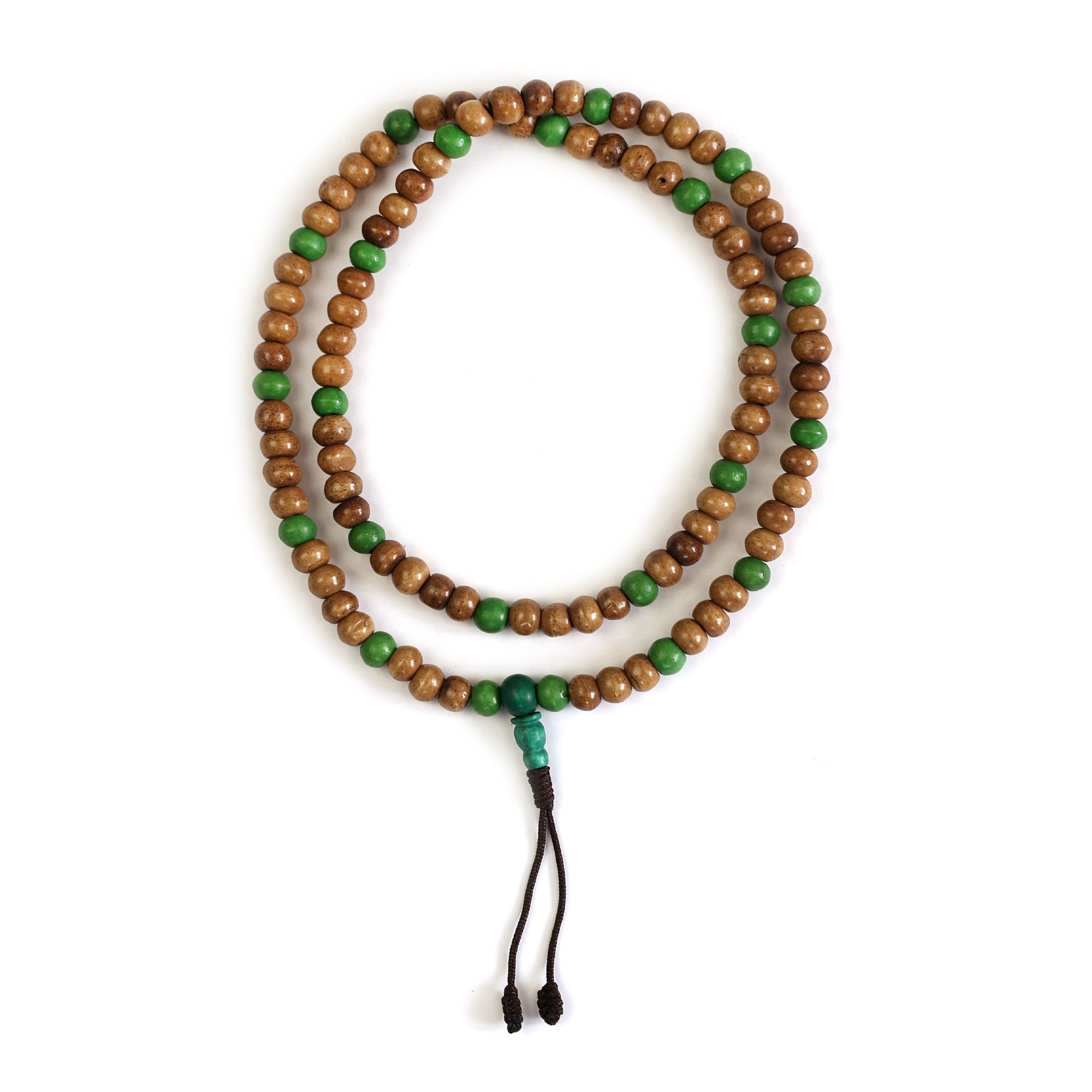 Mala Gebetskette, grün, natur, L 74 cm, B 0,8 cm