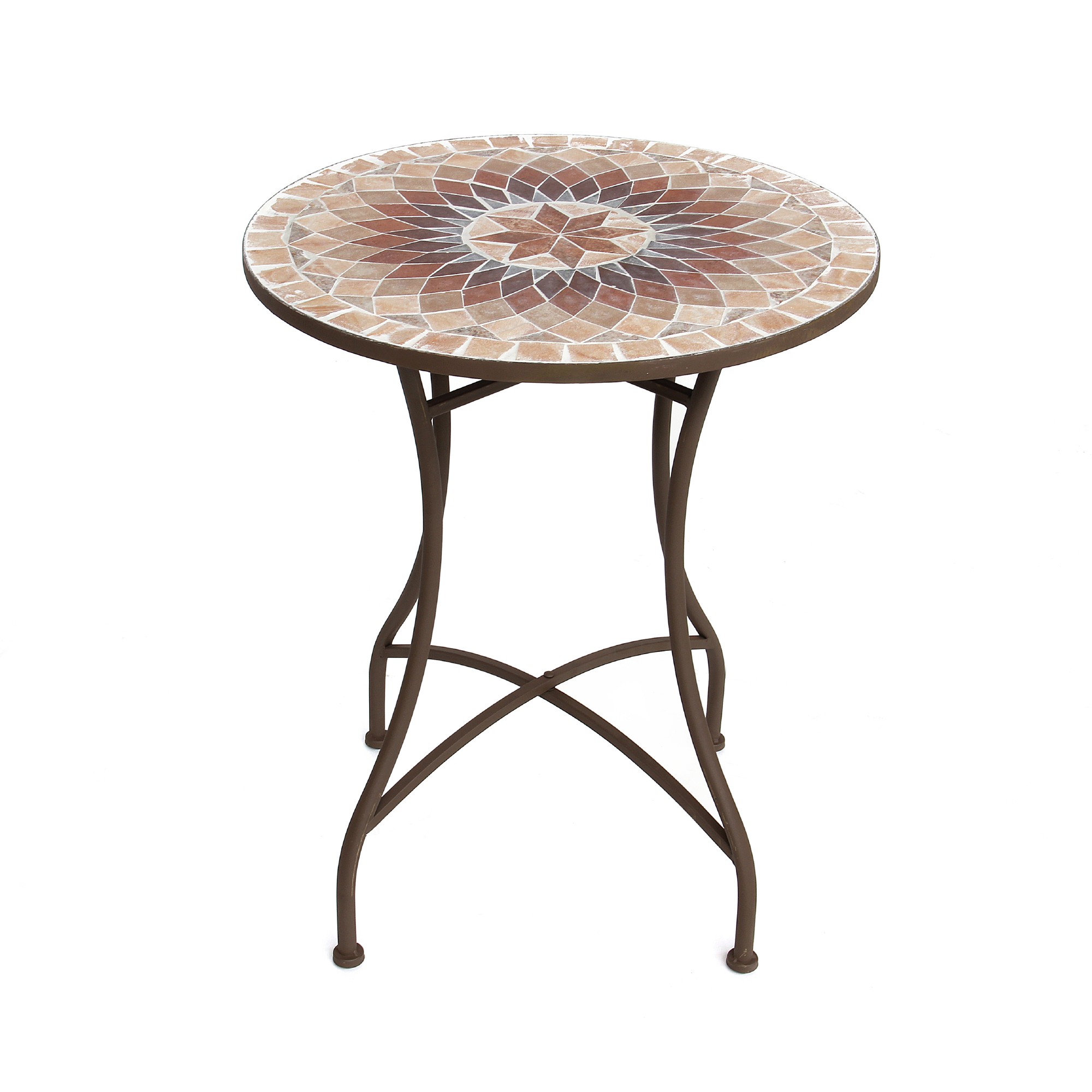 Runder Mosaiktisch 'Rouille', braun, Ø 60 cm, H 71 cm