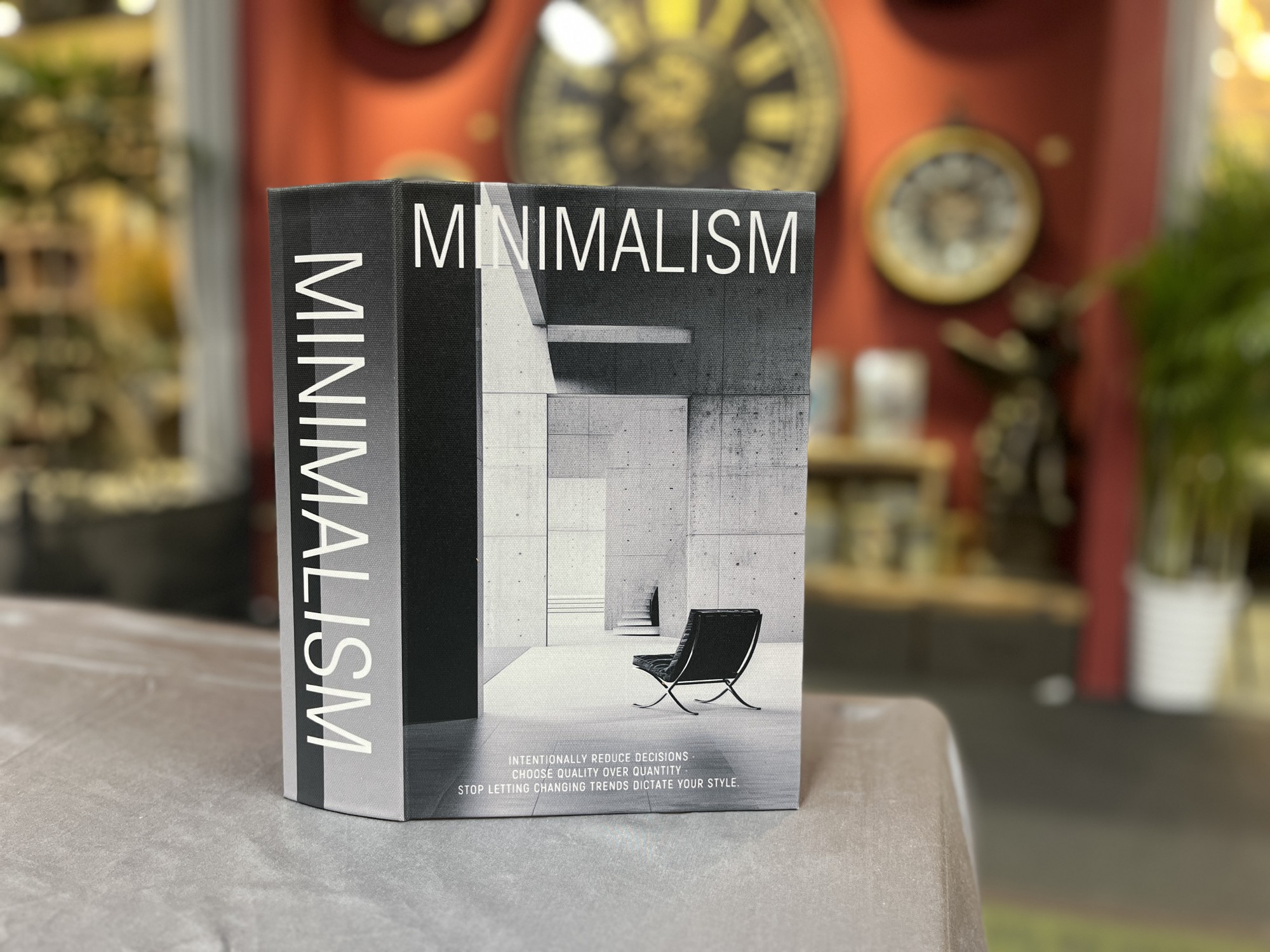 Buchhülle 'Minimalism', Grautöne, H 27 cm, B 18 cm, T 7 cm