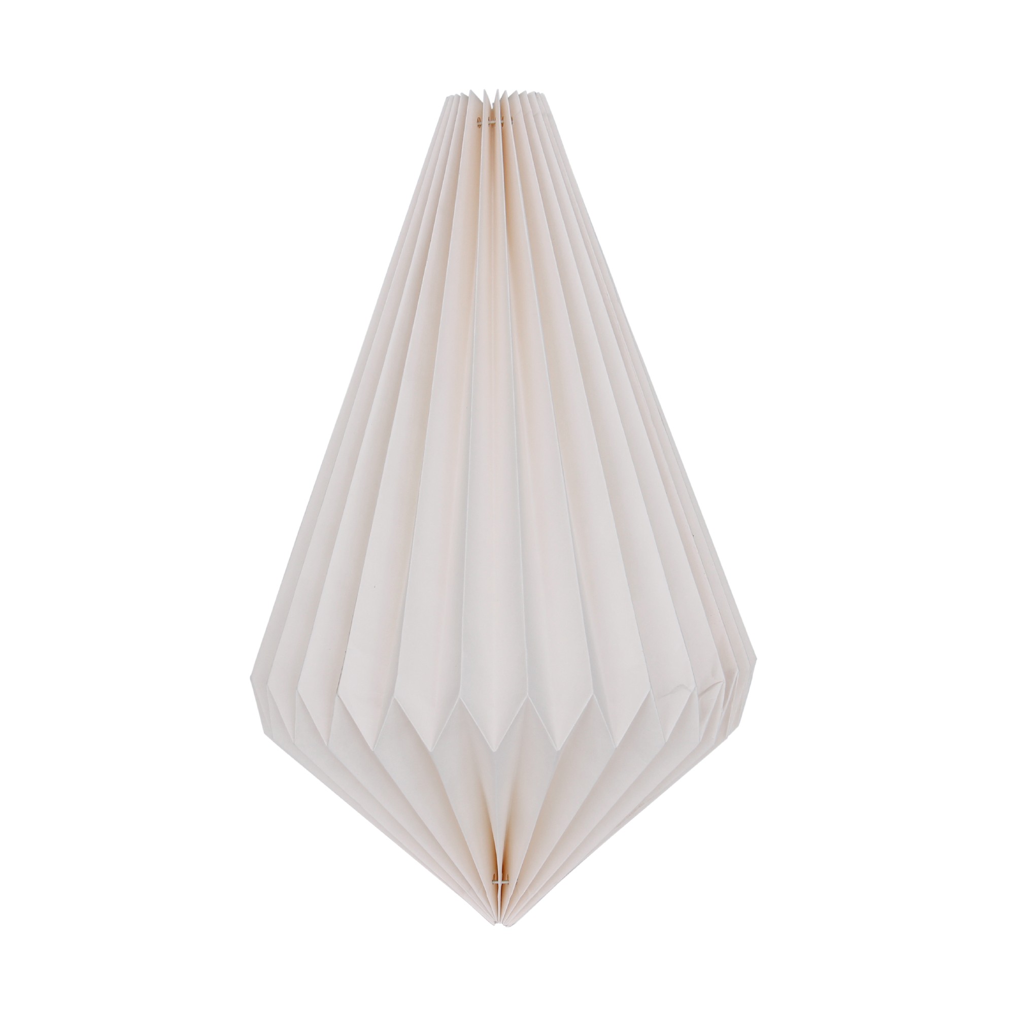 Papierlampe, weiß, grau, Ø 34 cm, H 43 cm