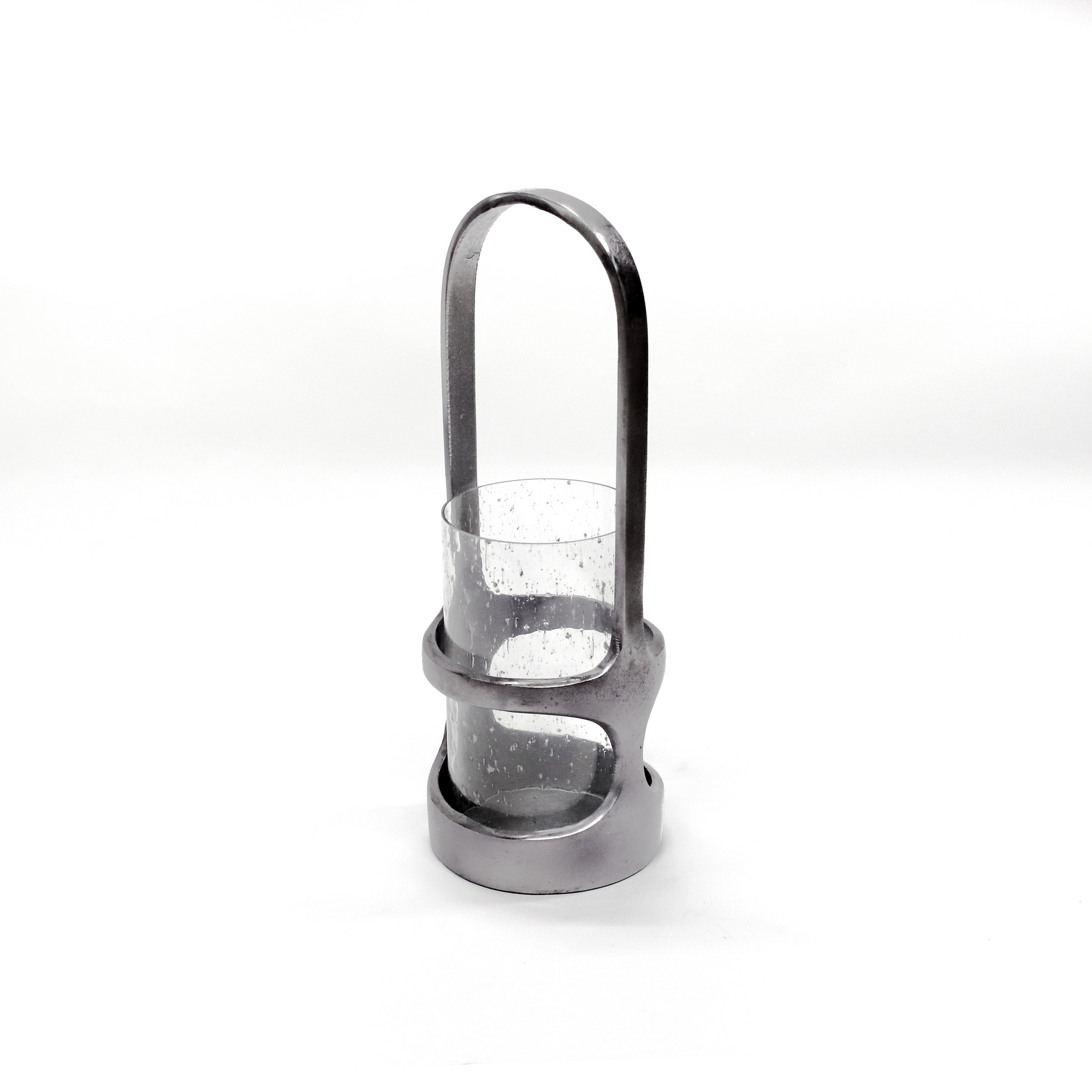 Laterne aus Aluminiumguss, Ø 13 cm, H 40 cm