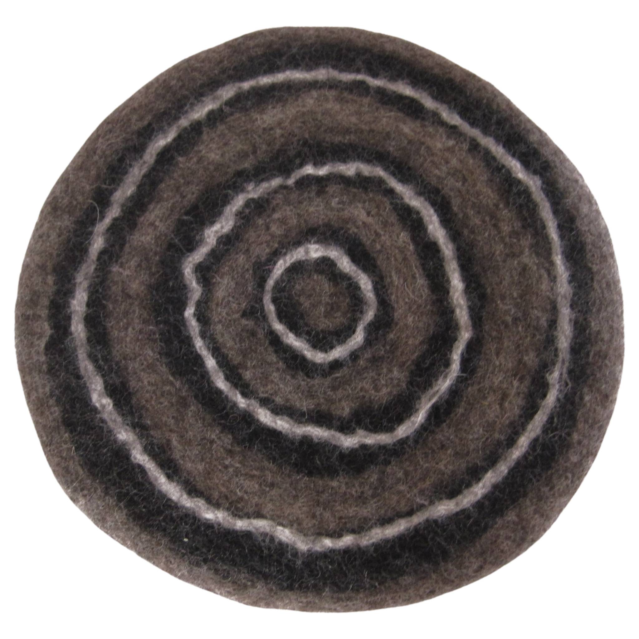 Filz-Untersetzer, braun, Ø 24 cm, H 3 cm