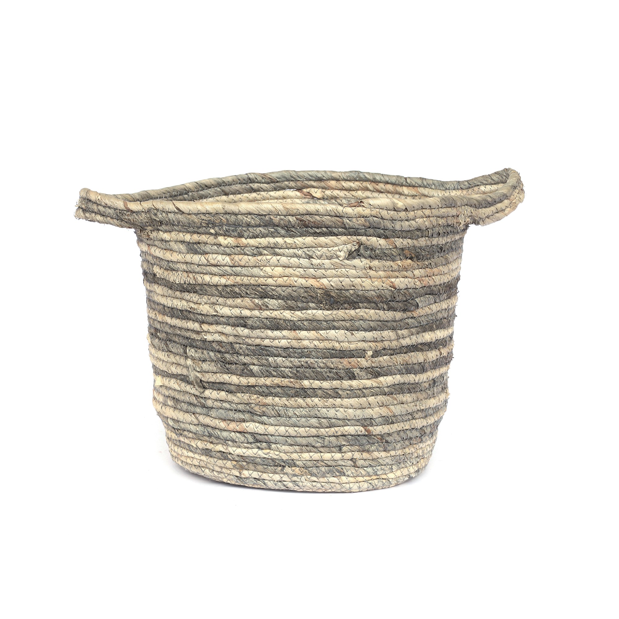 Korb 'Marrone' M, natur, grau, B 43 cm, L 33 cm, H 26 cm