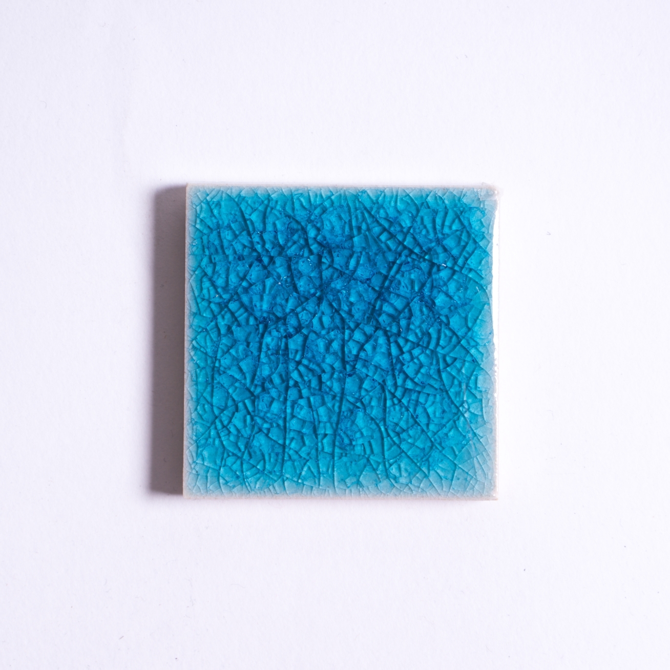 Fliese 'Craquele' kristallblau, L 10 cm, B 10 cm